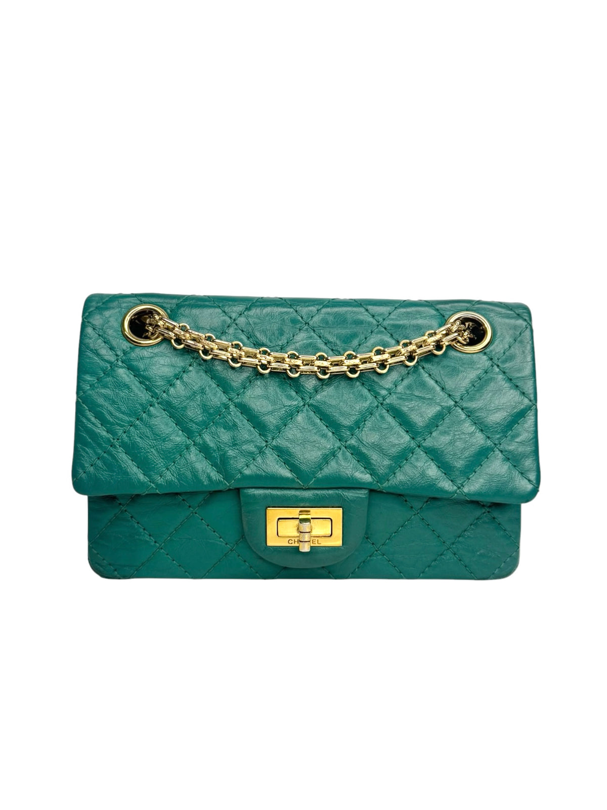Chanel Green Calfskin Mini Reissue 2.55 T9196
