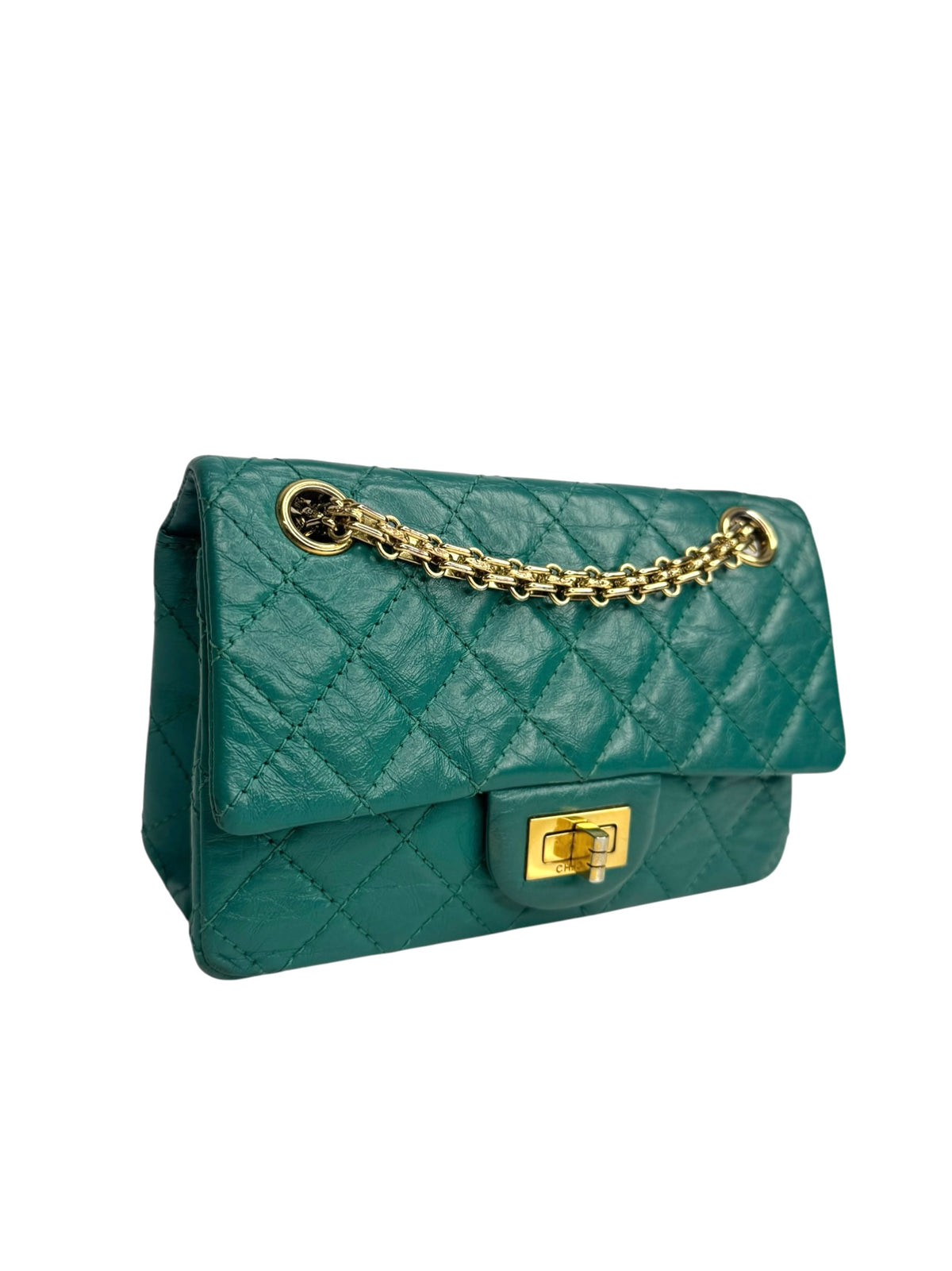 Chanel Green Calfskin Mini Reissue 2.55 T9196