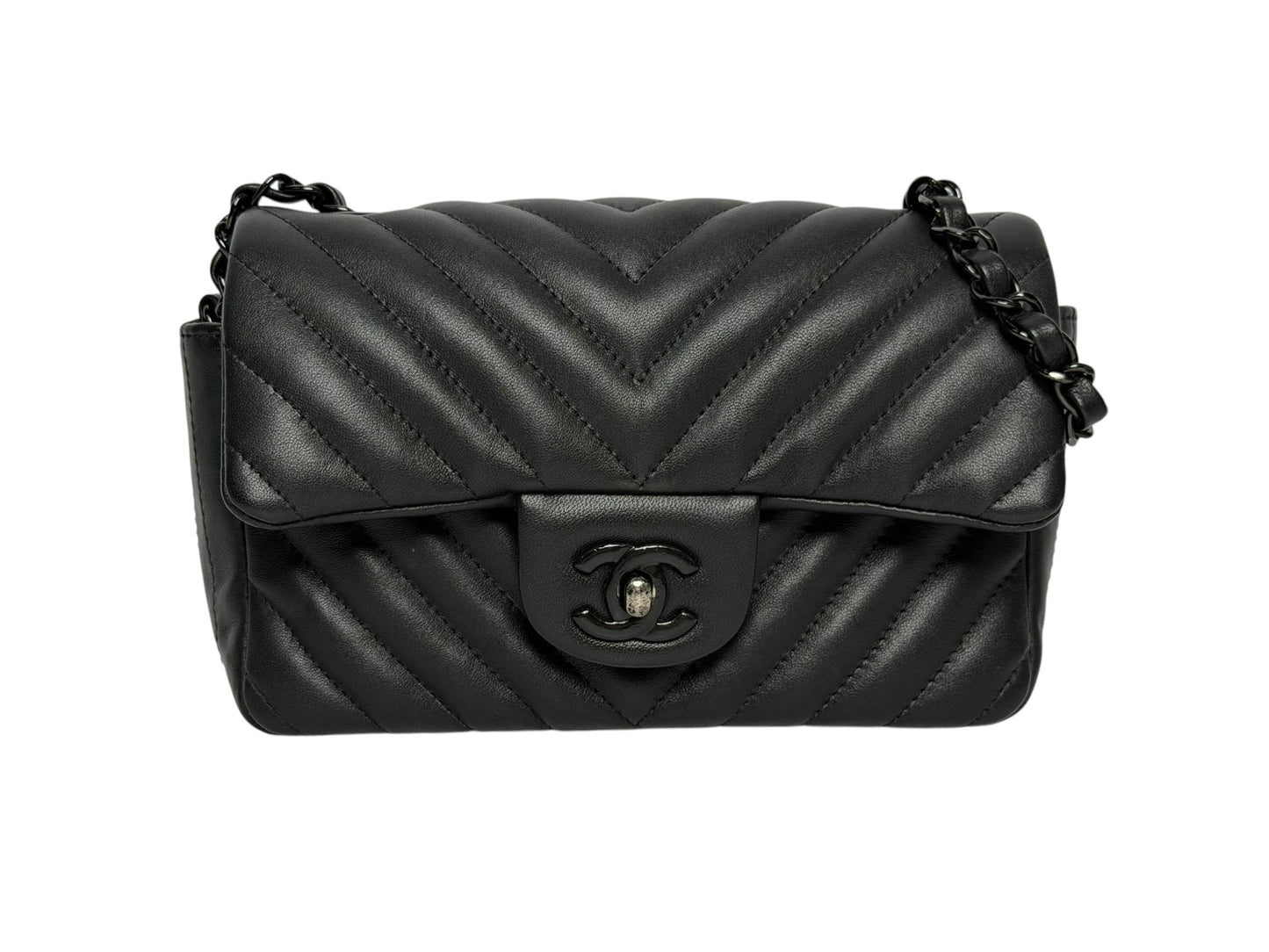 Chanel So Black Chevron Mini T5914