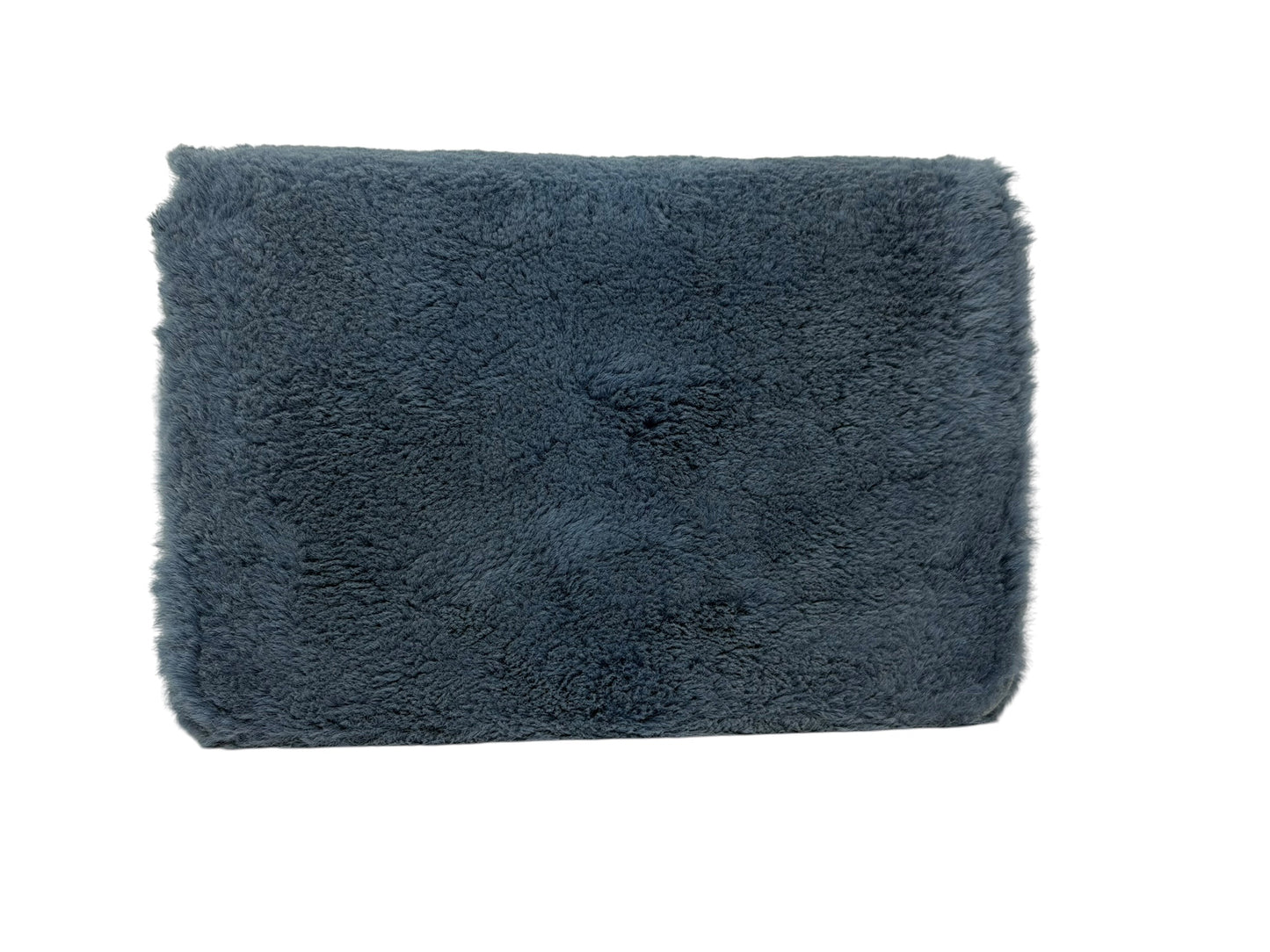 Chanel Blue Rabbit Fur Wallet On Chain T1011