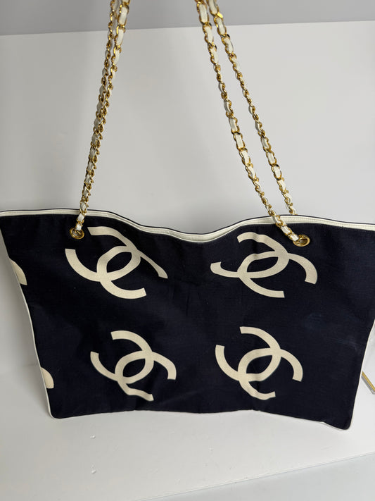 Chanel large logo tote
