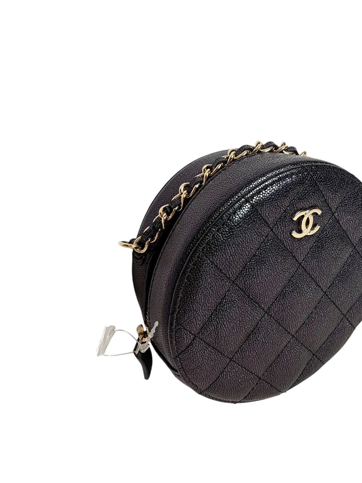 Chanel Blue Iridescent Circle Crossbody T5915