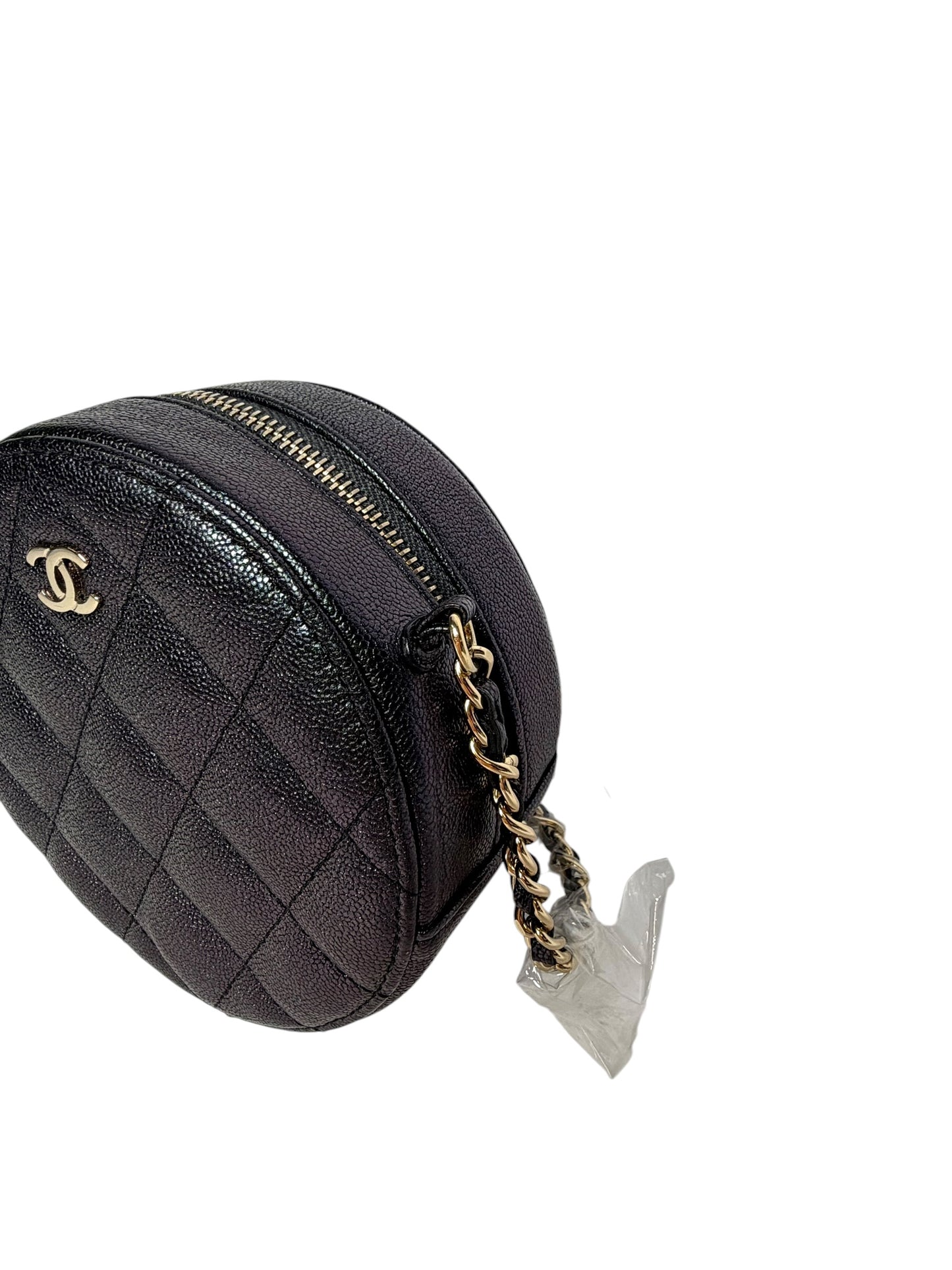Chanel Blue Iridescent Circle Crossbody T5915