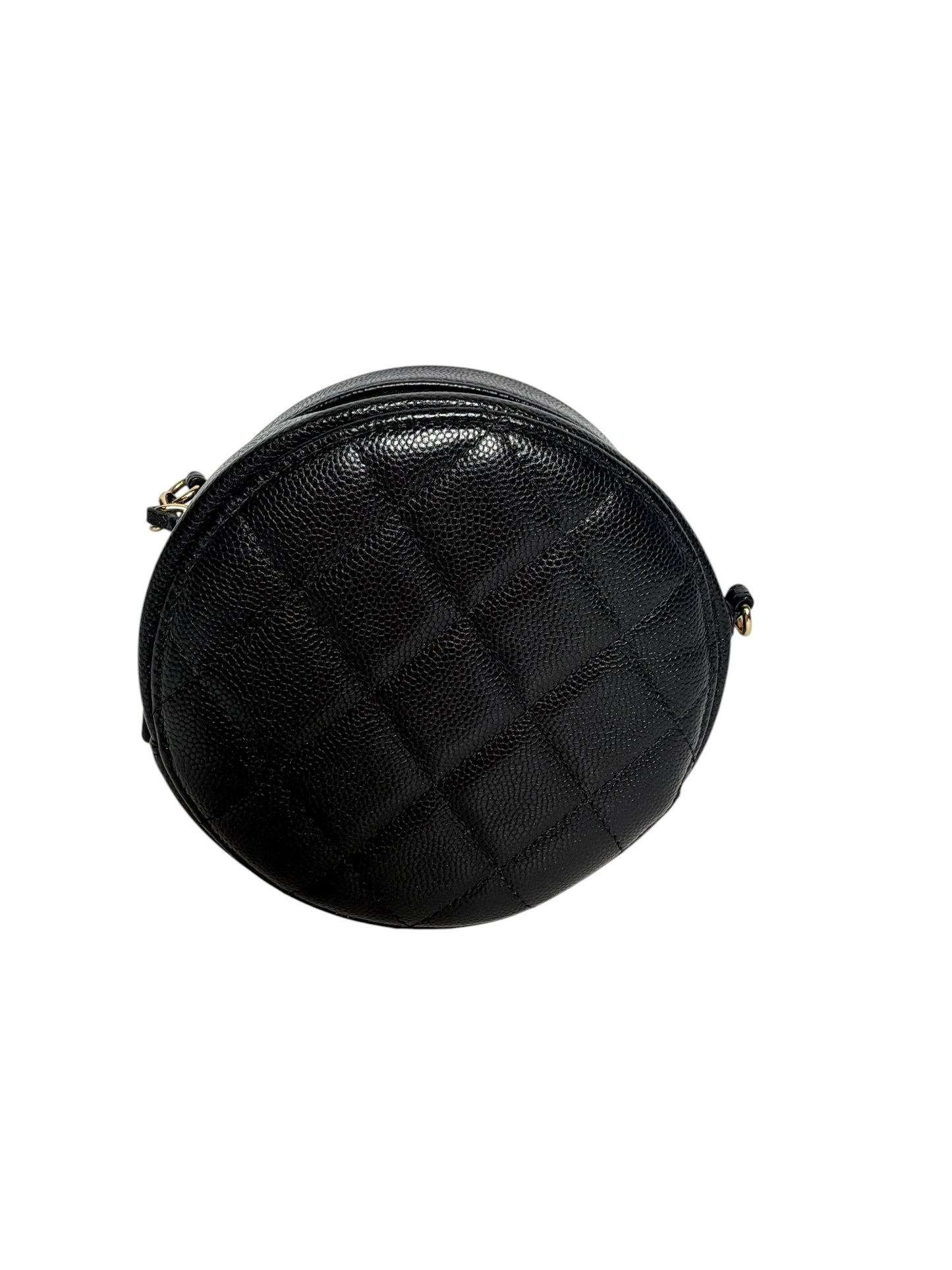 Chanel Black Caviar Circle Crossbody T7937