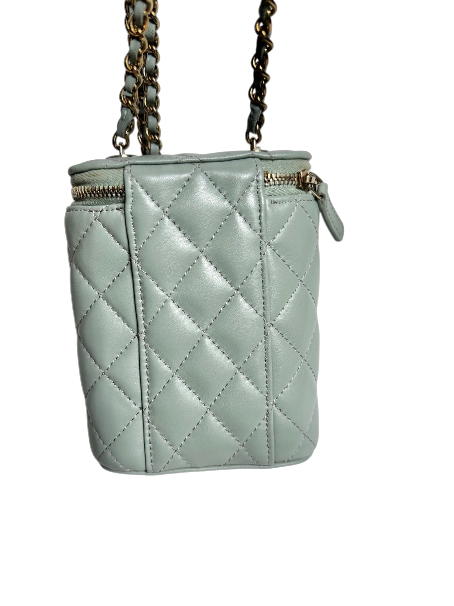 Chanel Blue Lambskin Vertical Vanity Crossbody Case T8440