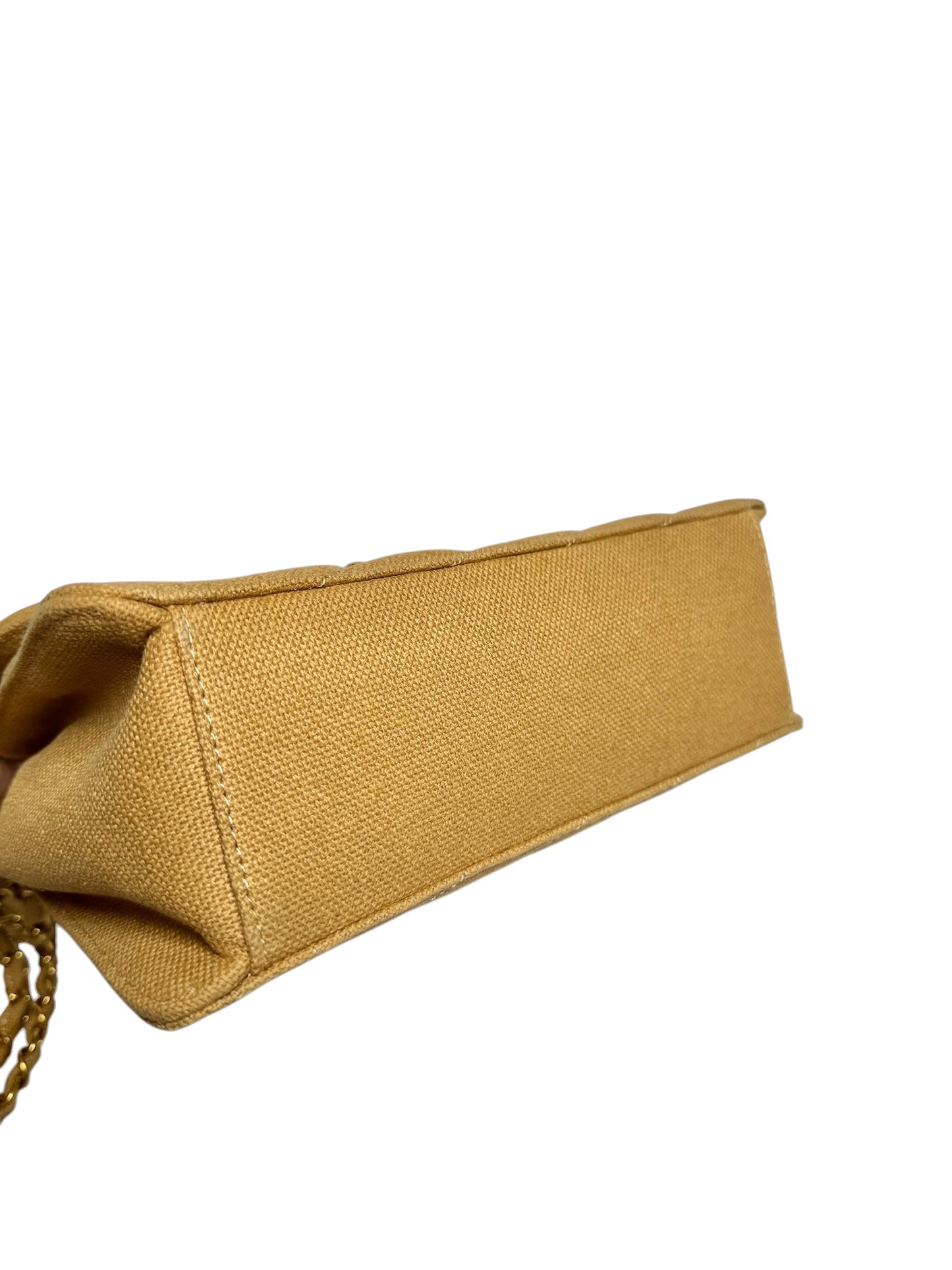 Chanel Khaki Canvas Top Handle Bag T8441