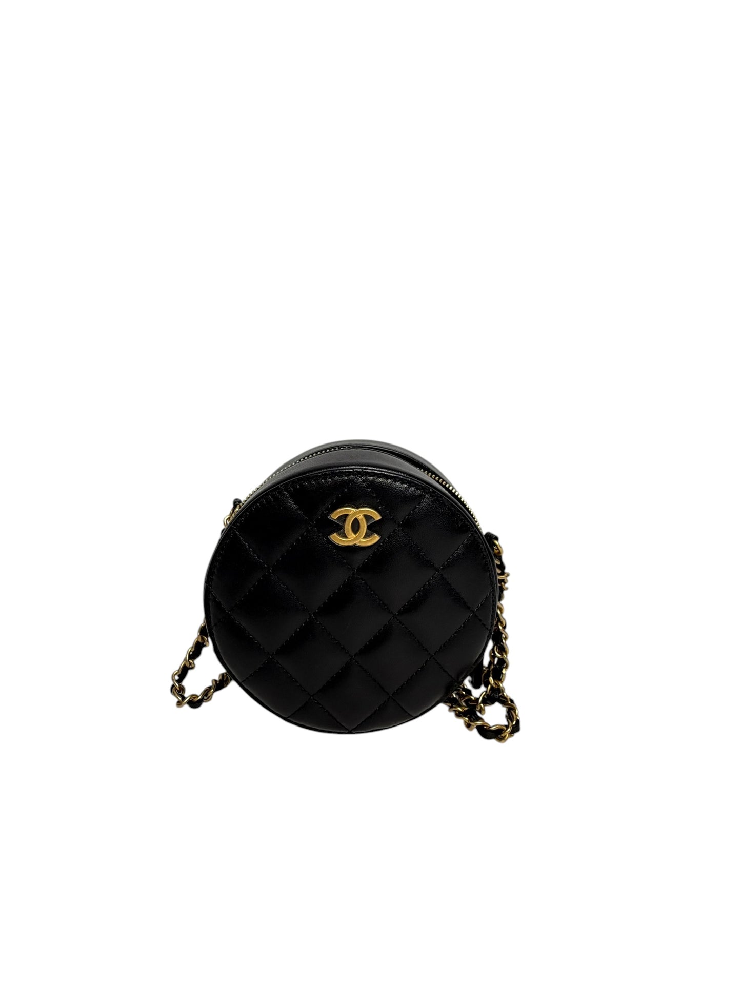 Chanel Romance Black Lambskin Circle Crossbody T5724