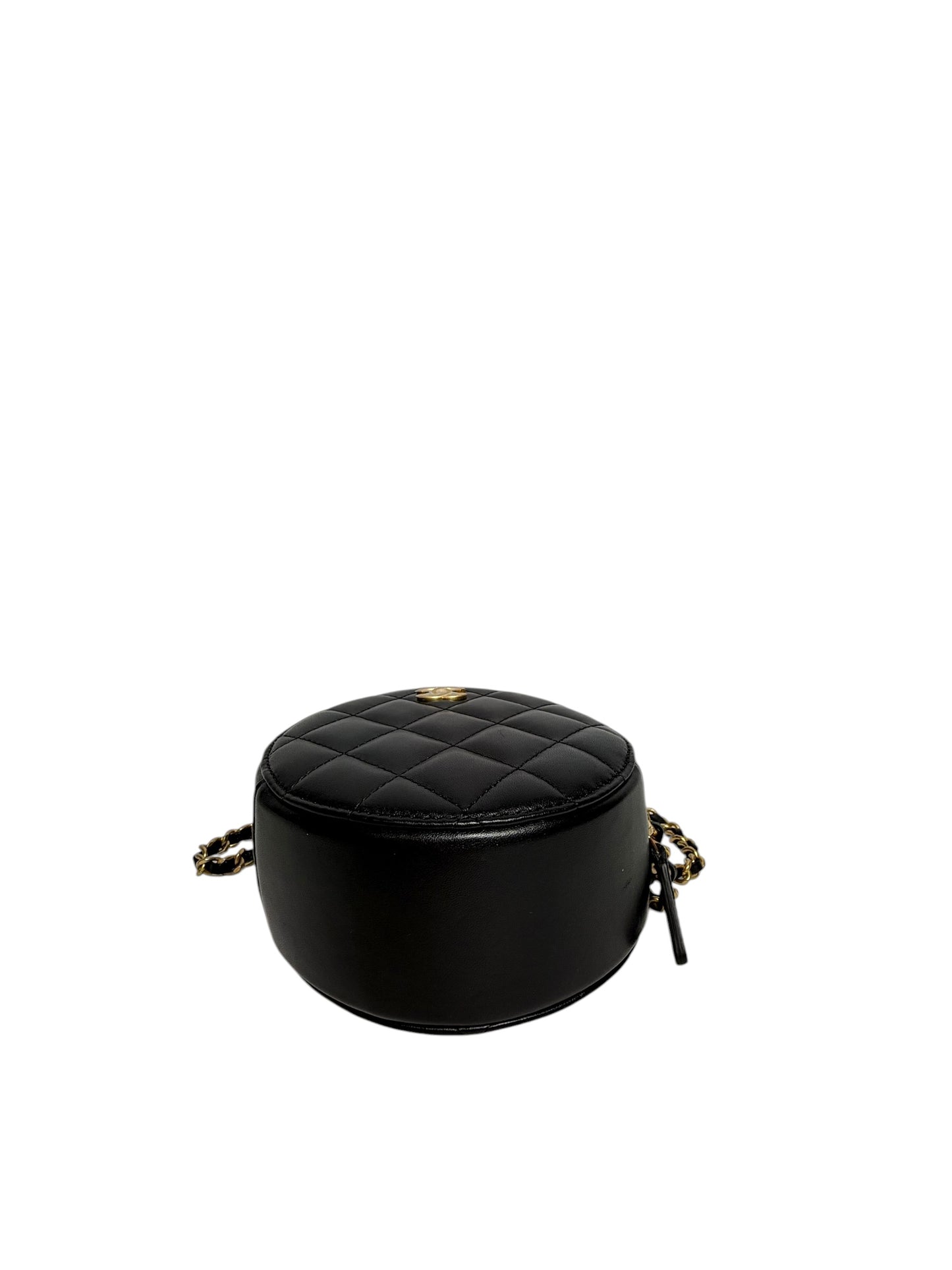 Chanel Romance Black Lambskin Circle Crossbody T5724