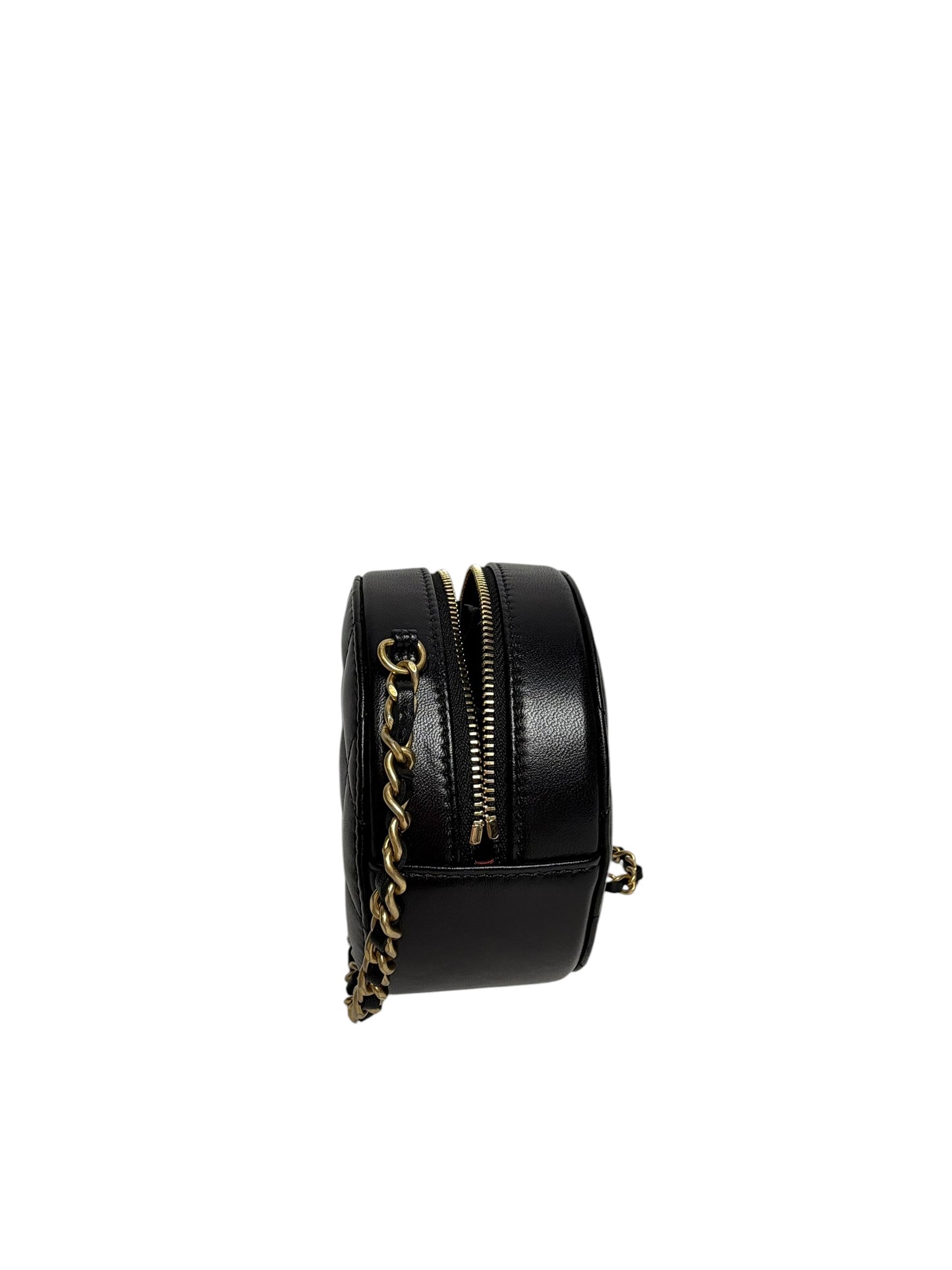 Chanel Romance Black Lambskin Circle Crossbody T5724