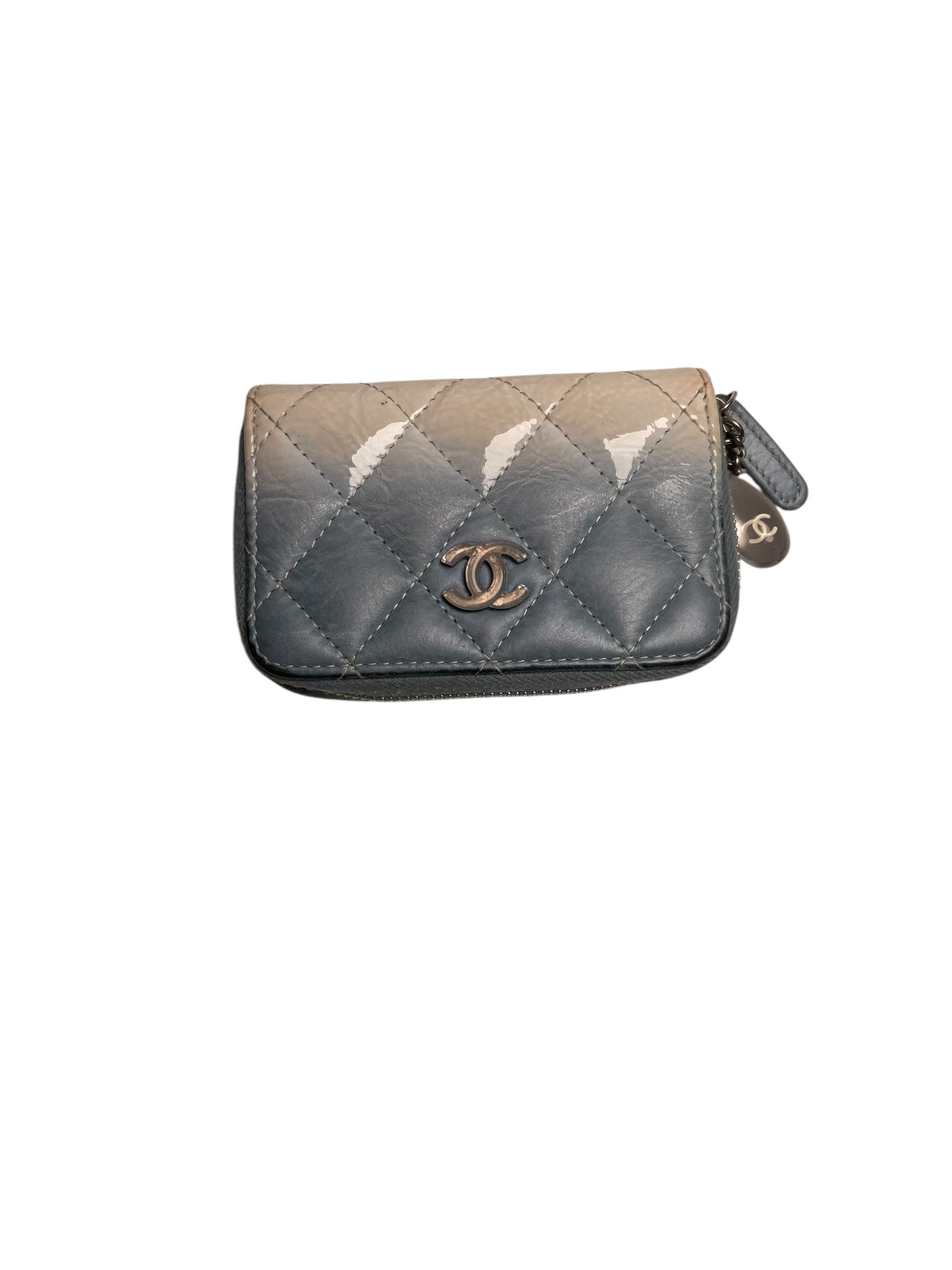 Chanel Ombré Quilted Zip Around Coin Purse T8524