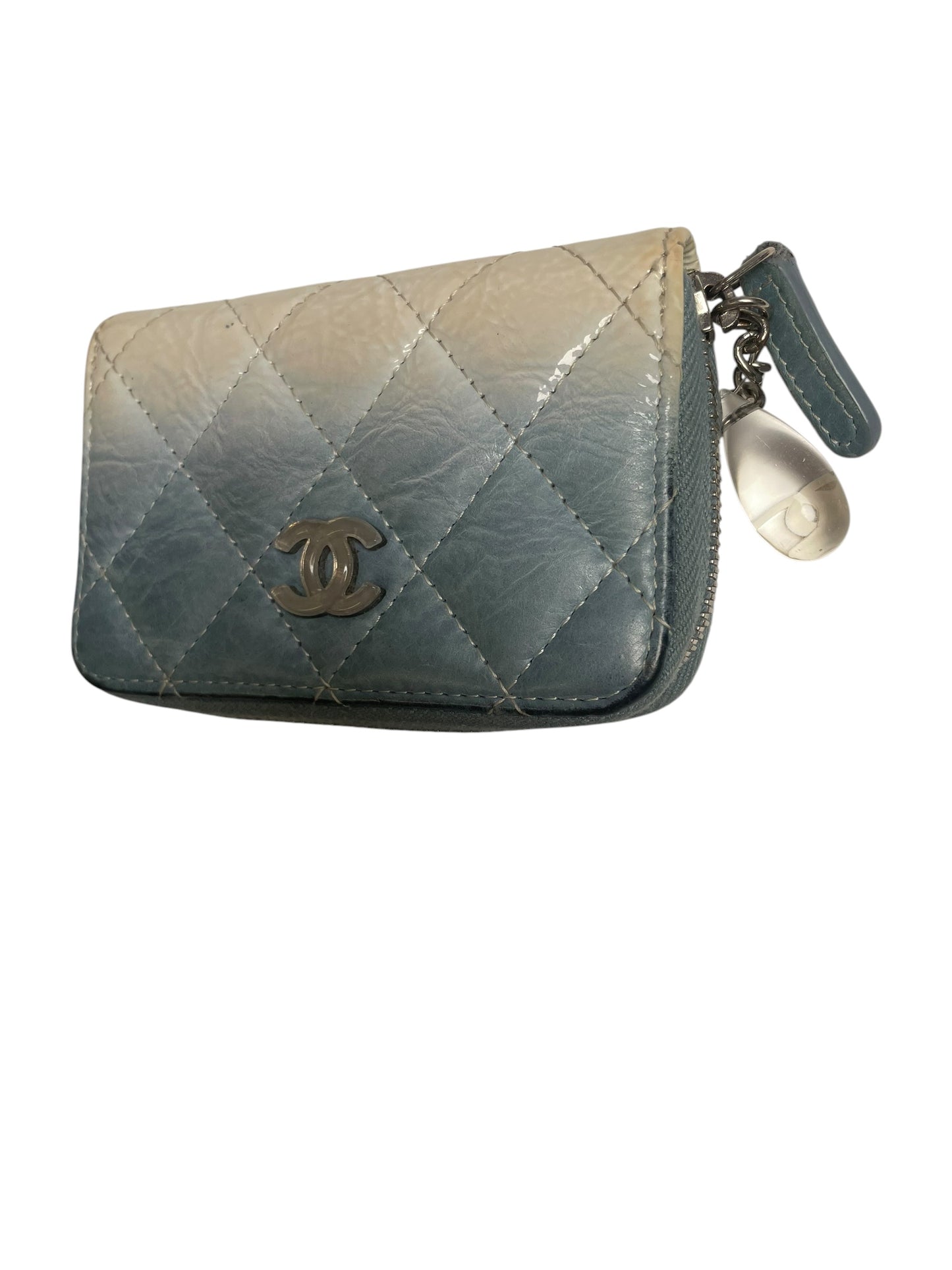 Chanel Ombré Quilted Zip Around Coin Purse T8524