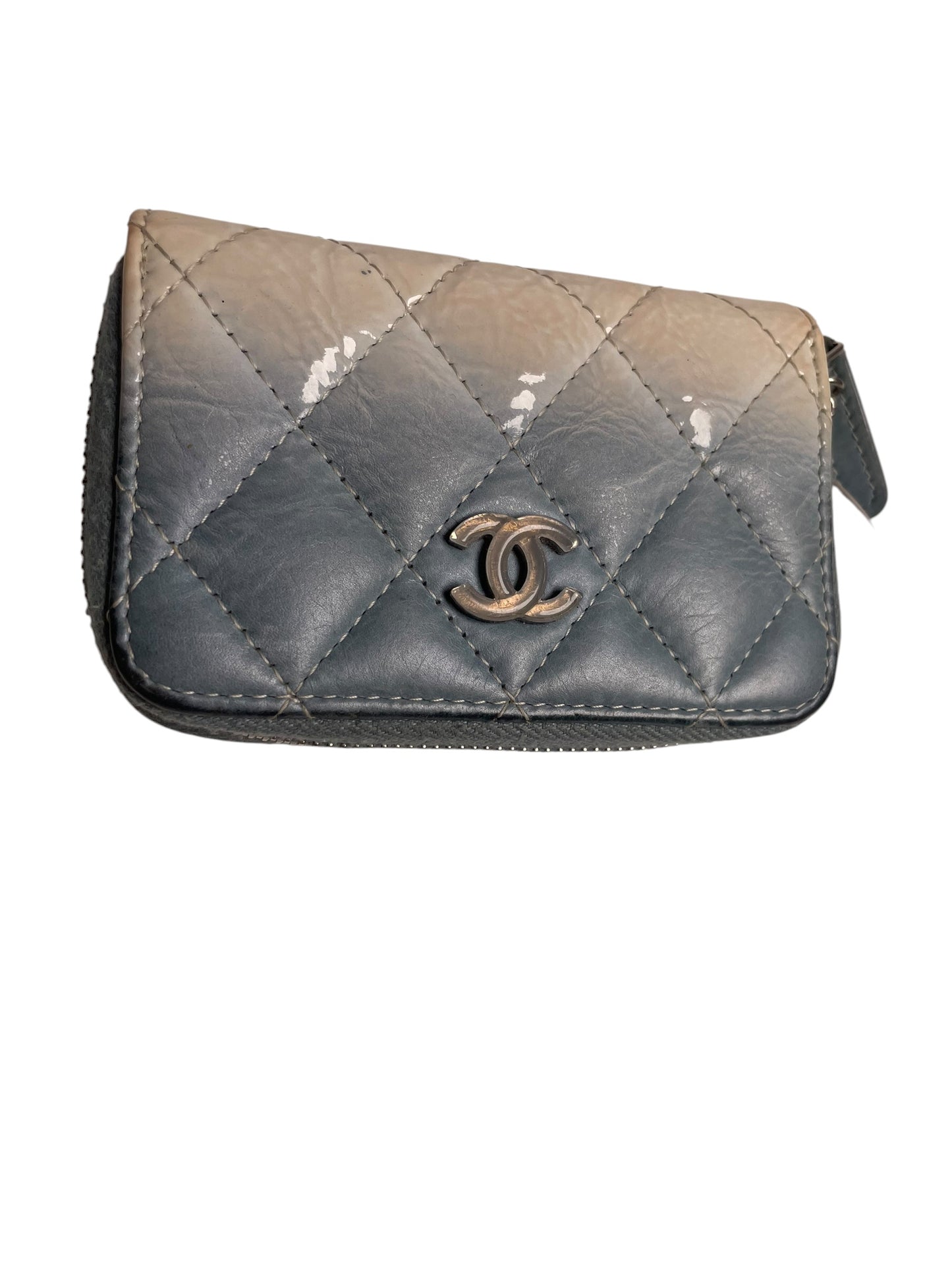 Chanel Ombré Quilted Zip Around Coin Purse T8524