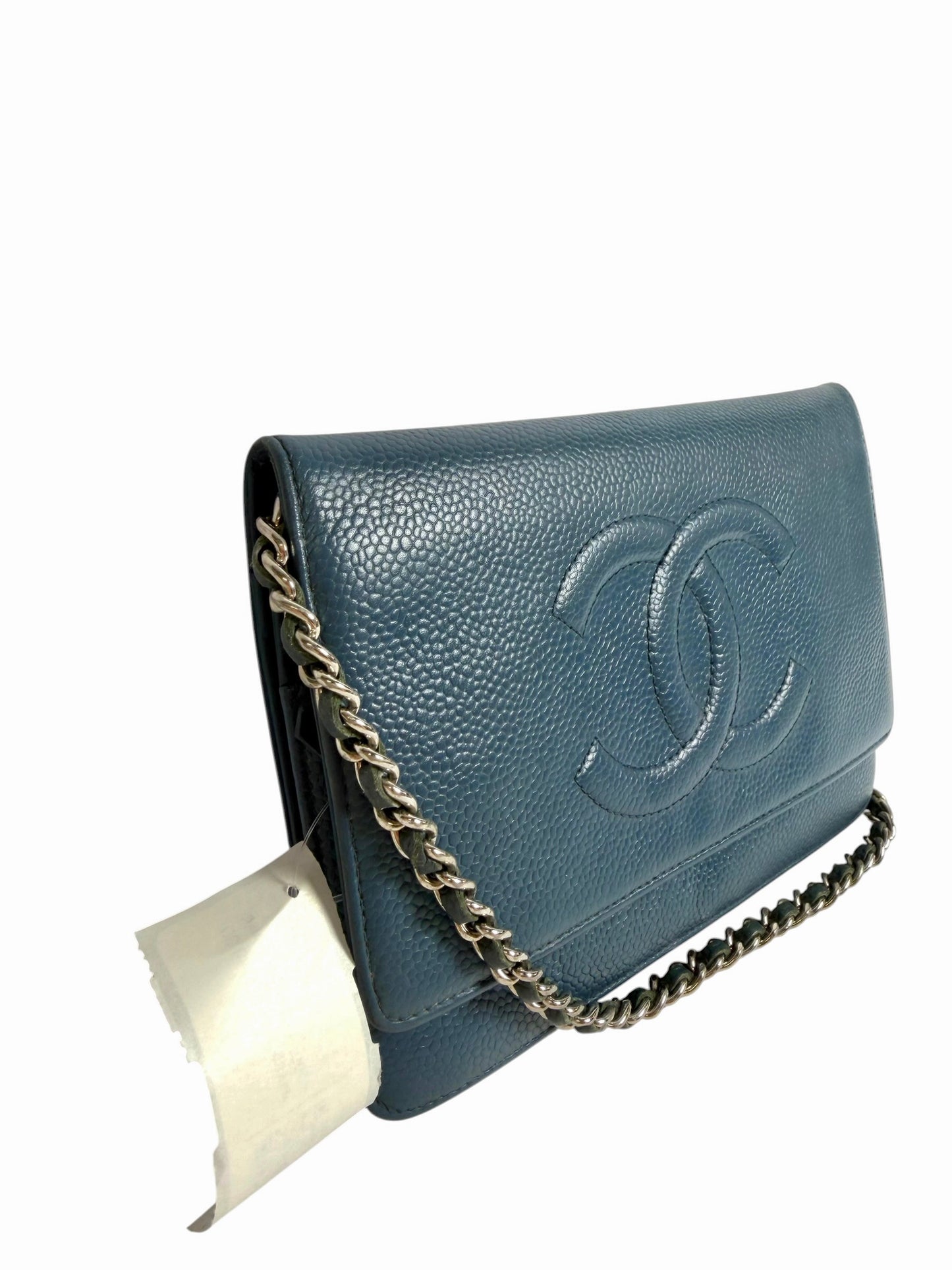 Chanel Blue Caviar CC Wallet On Chain T8147