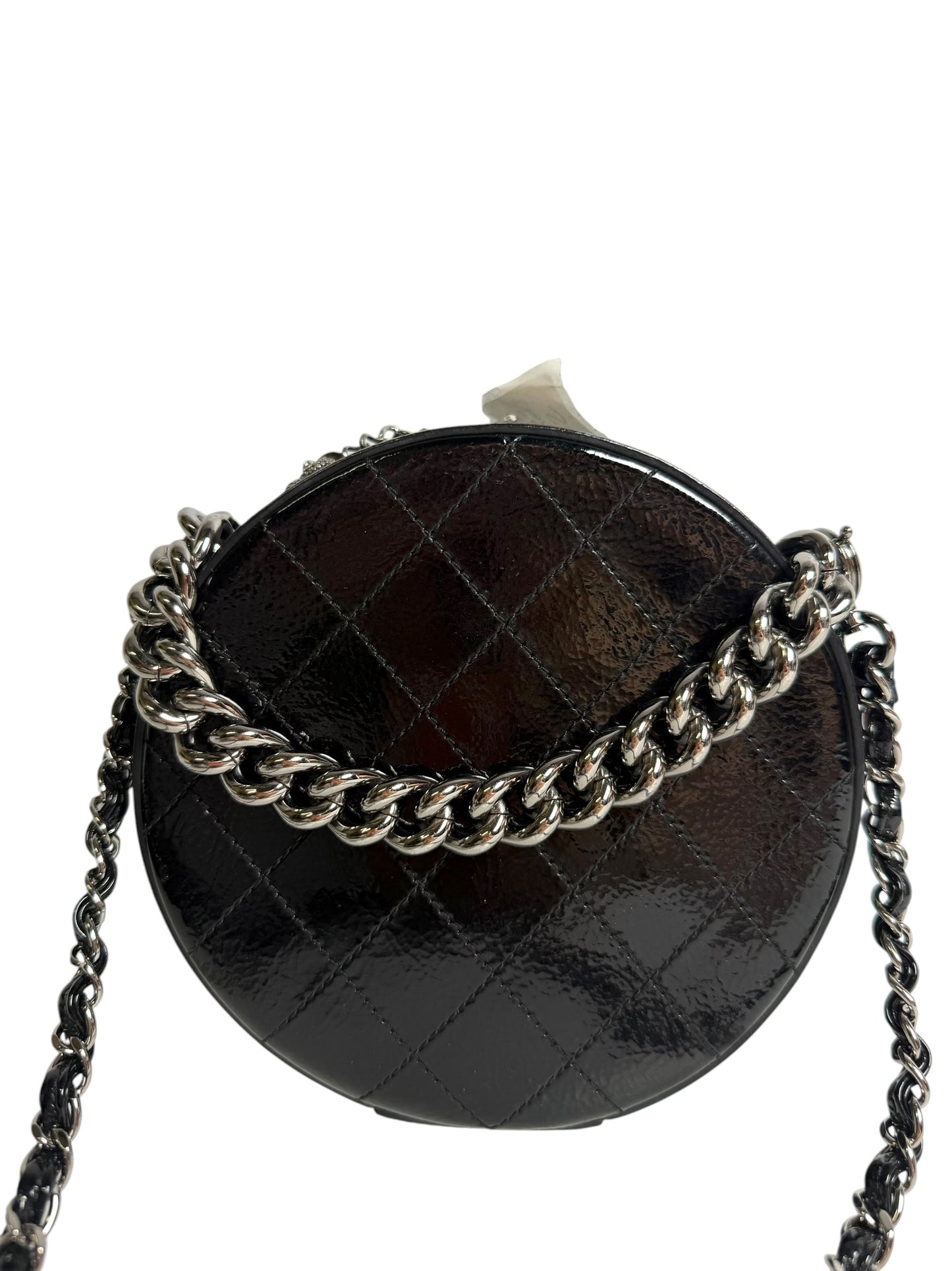 Chanel Black Patent Circle Crossbody T6266
