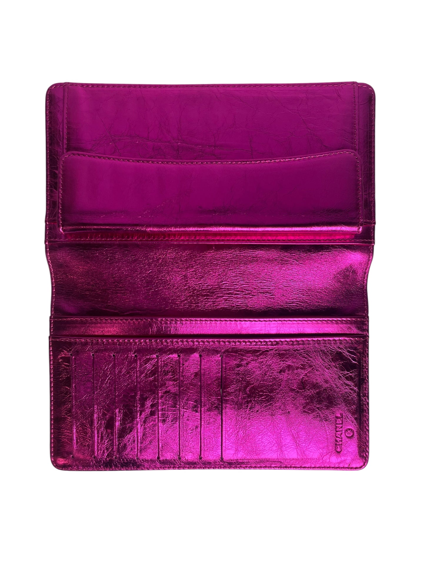 Chanel Metallic Bow Yen Wallet T8526