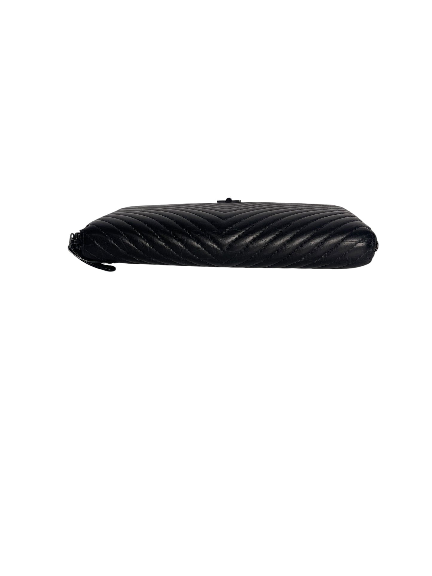 Chanel 2016 So Black Continental Wallet T8535