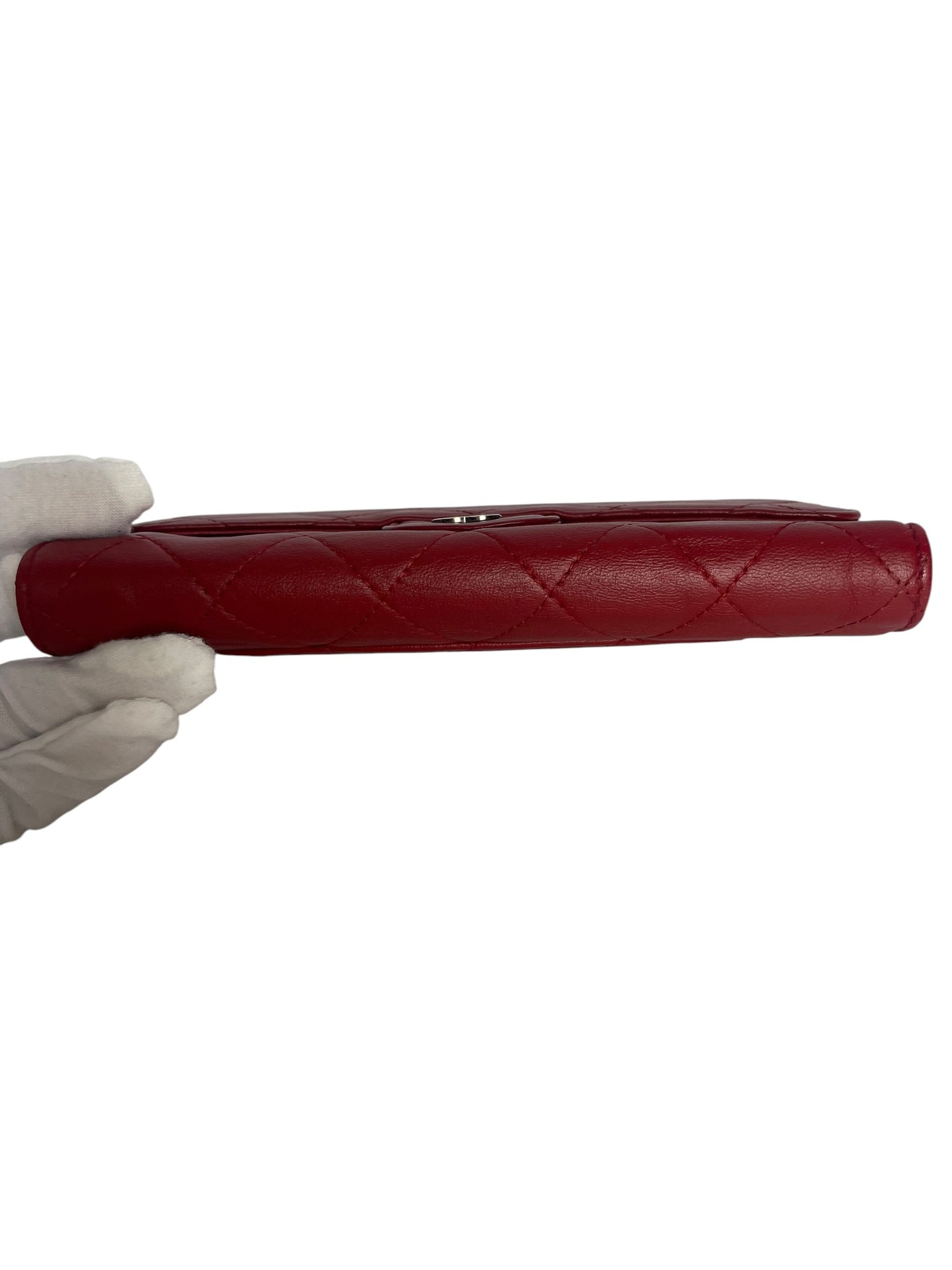 Chanel Classic Flap Wallet Red Lambskin T8522
