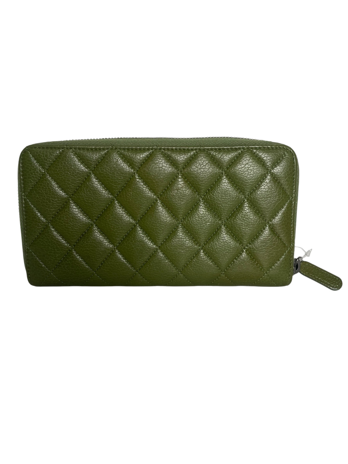 Chanel Zip-Around Continental Wallet Green T8536