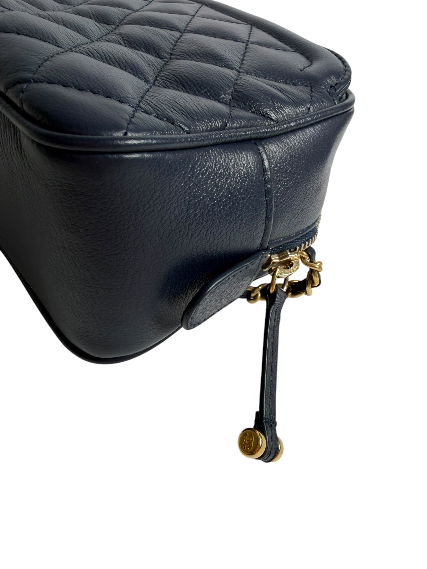 Chanel Blue Top Handle Camera bag GHW T7584