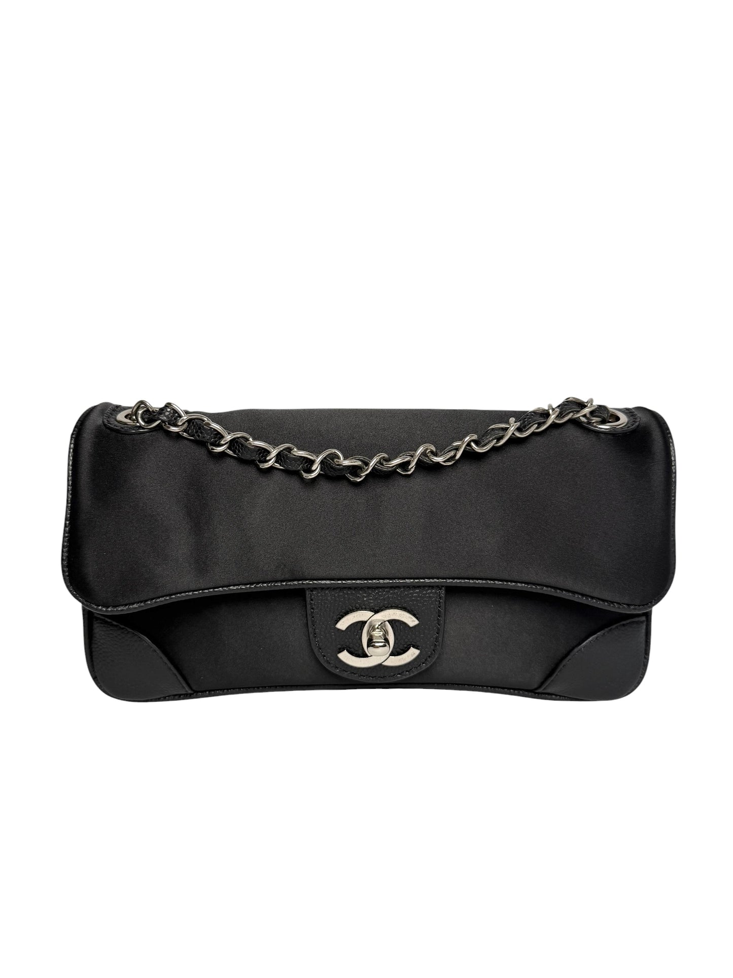 Chanel Black Caviar Corner Flap Bag