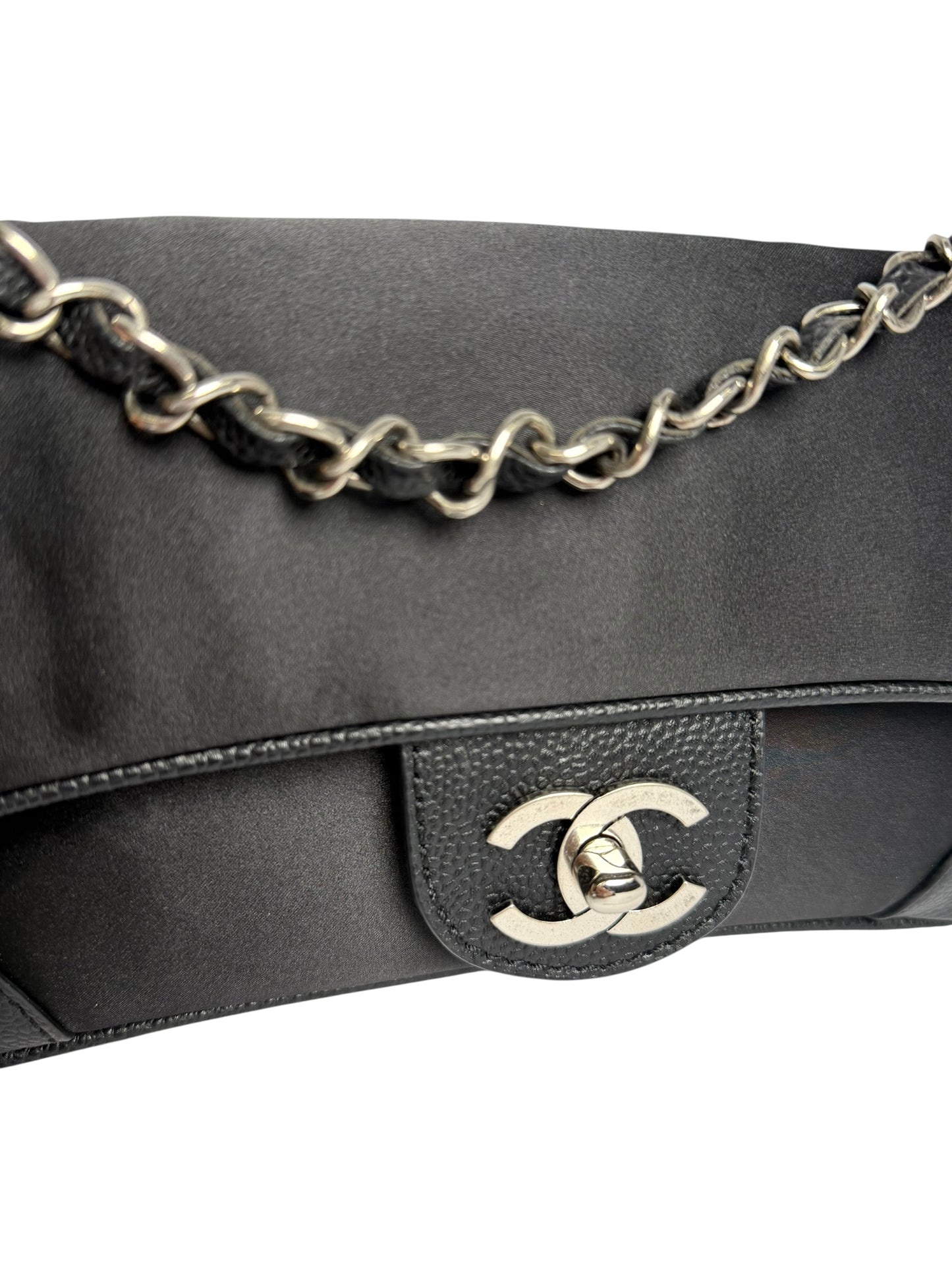 Chanel Black Caviar Corner Flap Bag