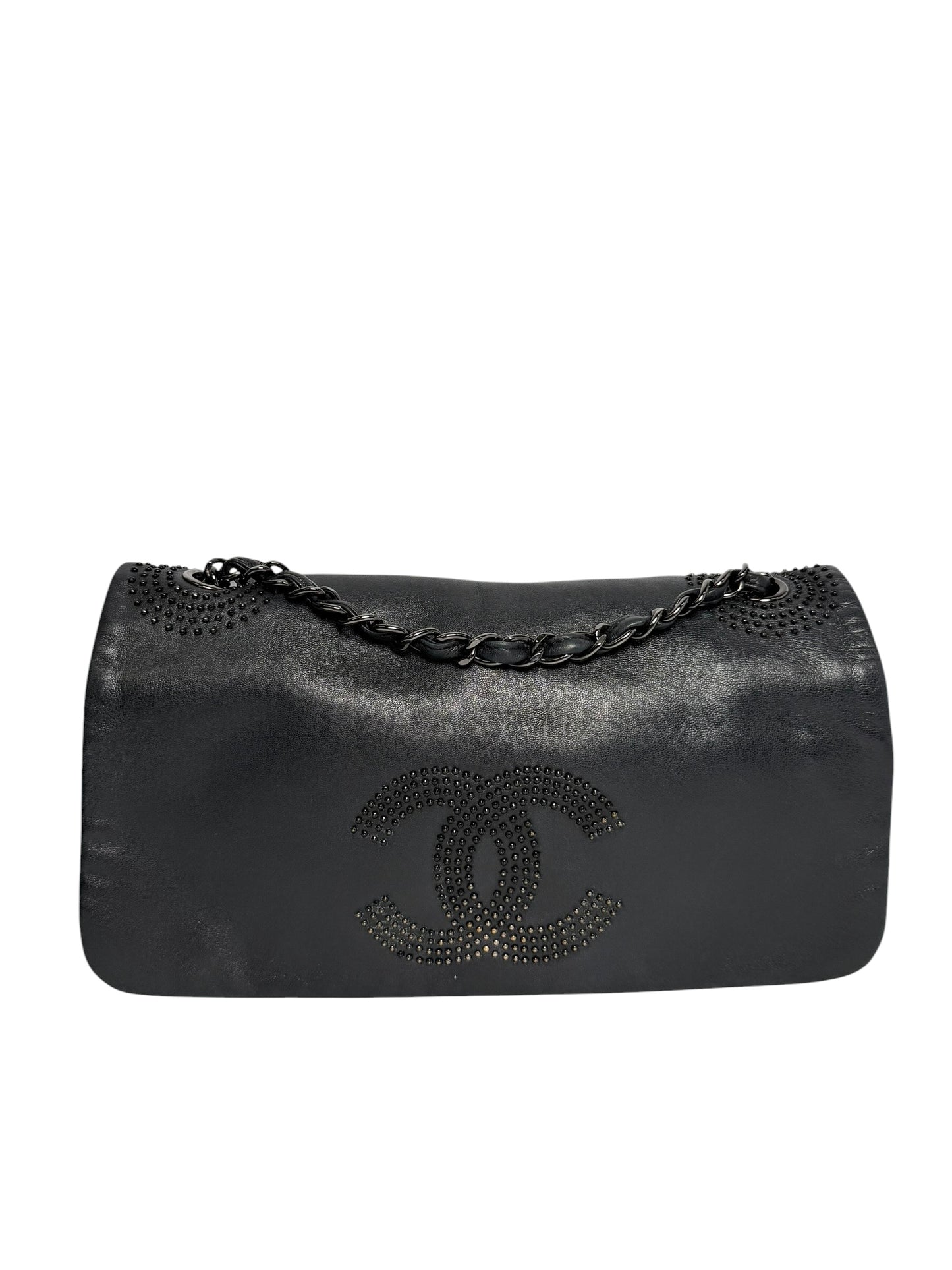 Chanel Studded Black Flap