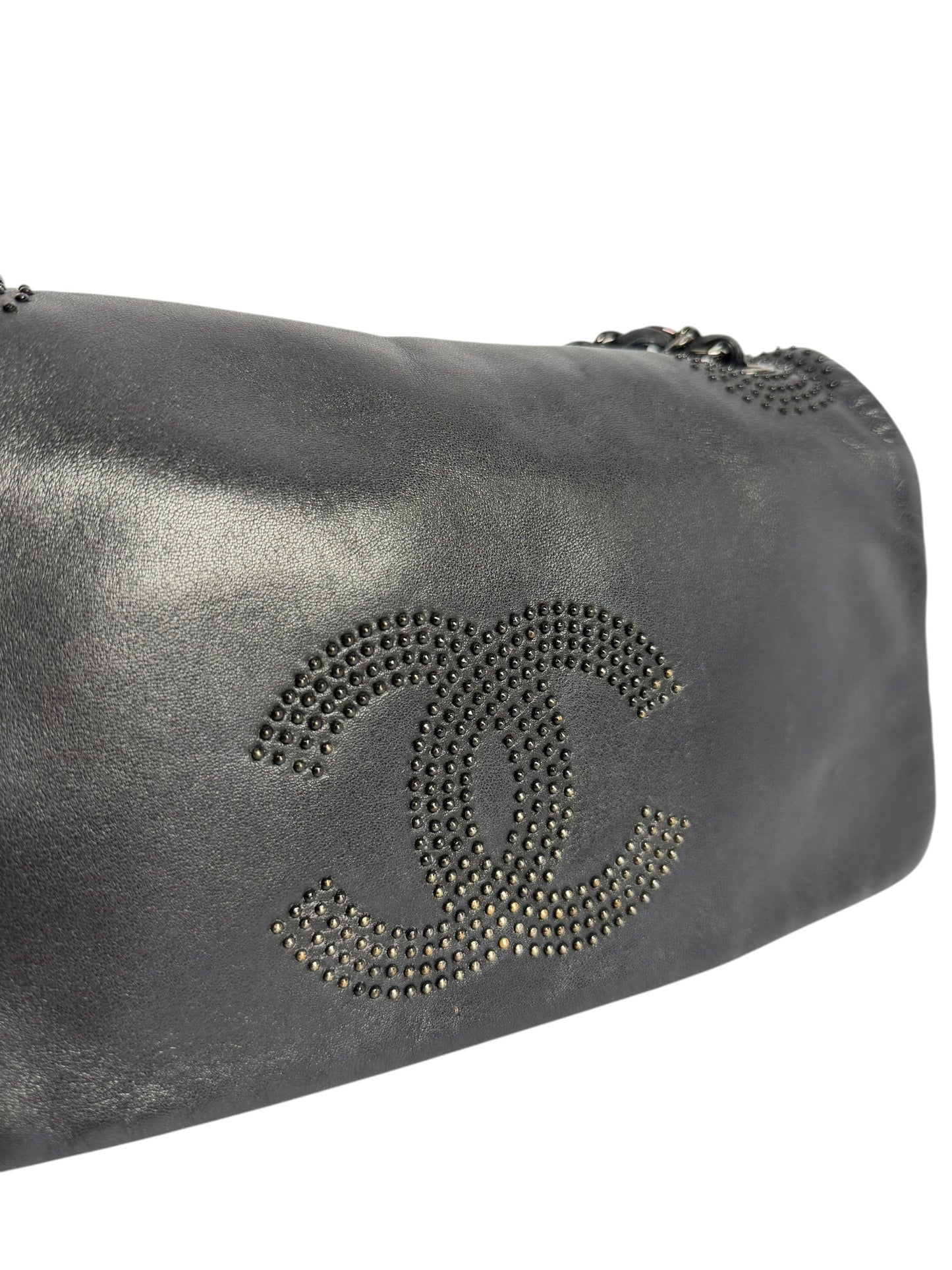 Chanel Studded Black Flap