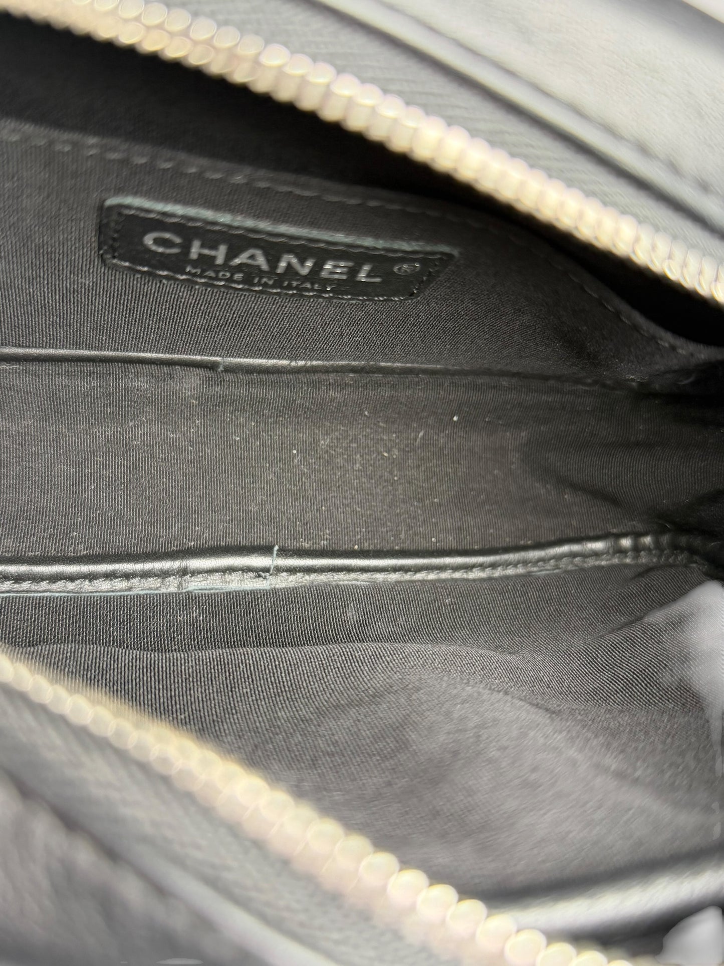 Chanel Black Leather CC Tassel Camera Bag