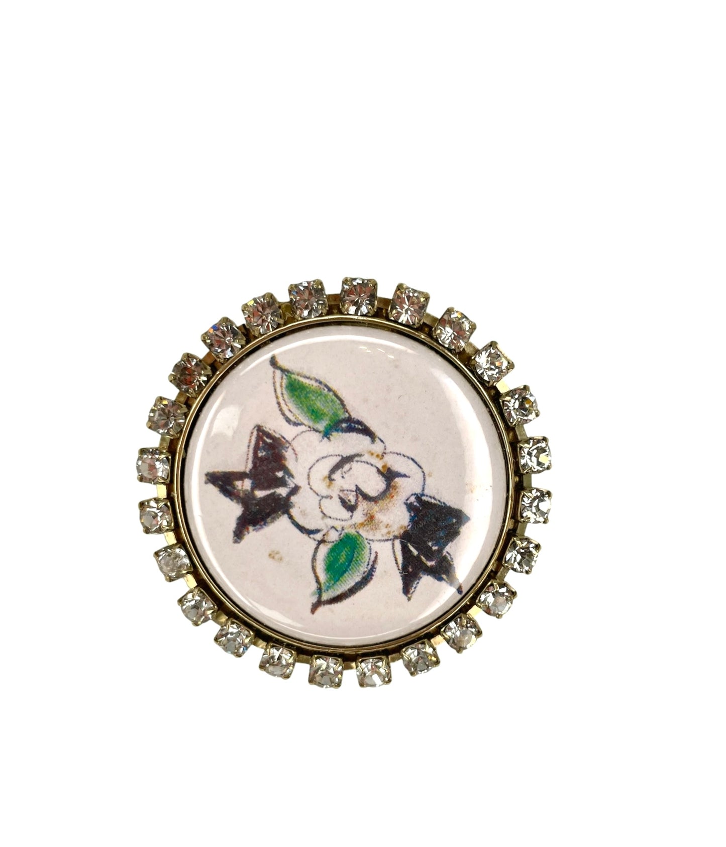 Chanel Camellia Design White Brooch T6744