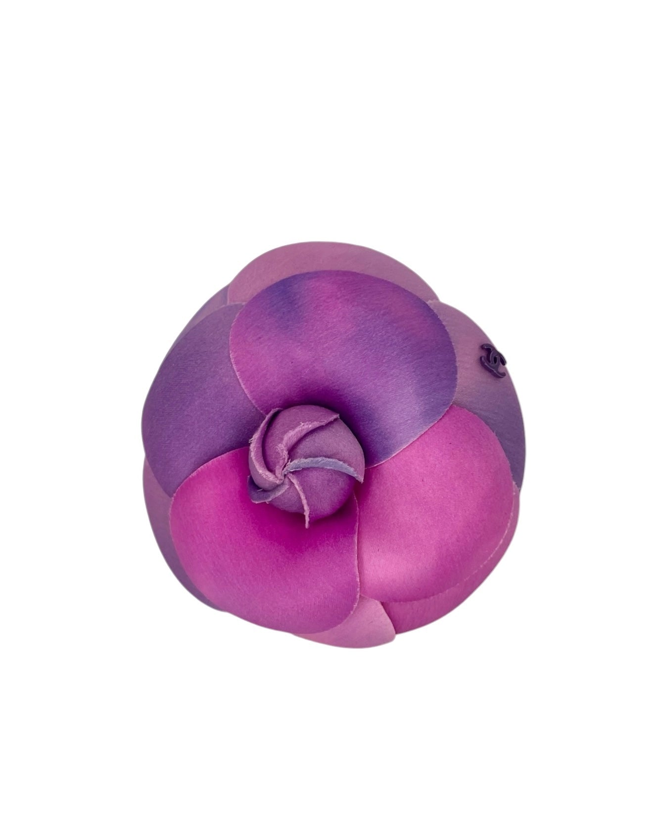 Chanel Purple Camellia Flower Brooch T1099
