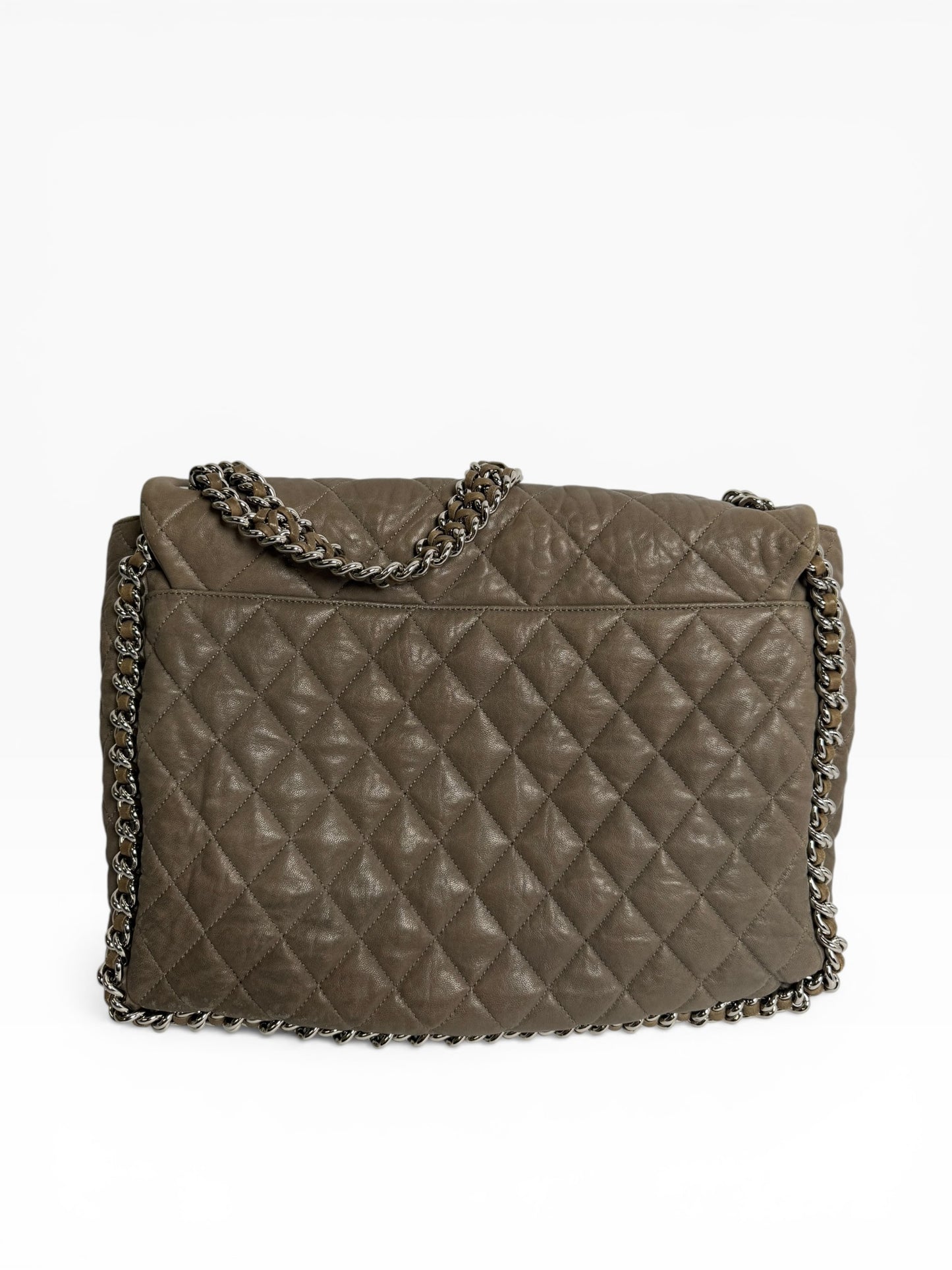 Chanel Beige Maxi Chain Around Flap