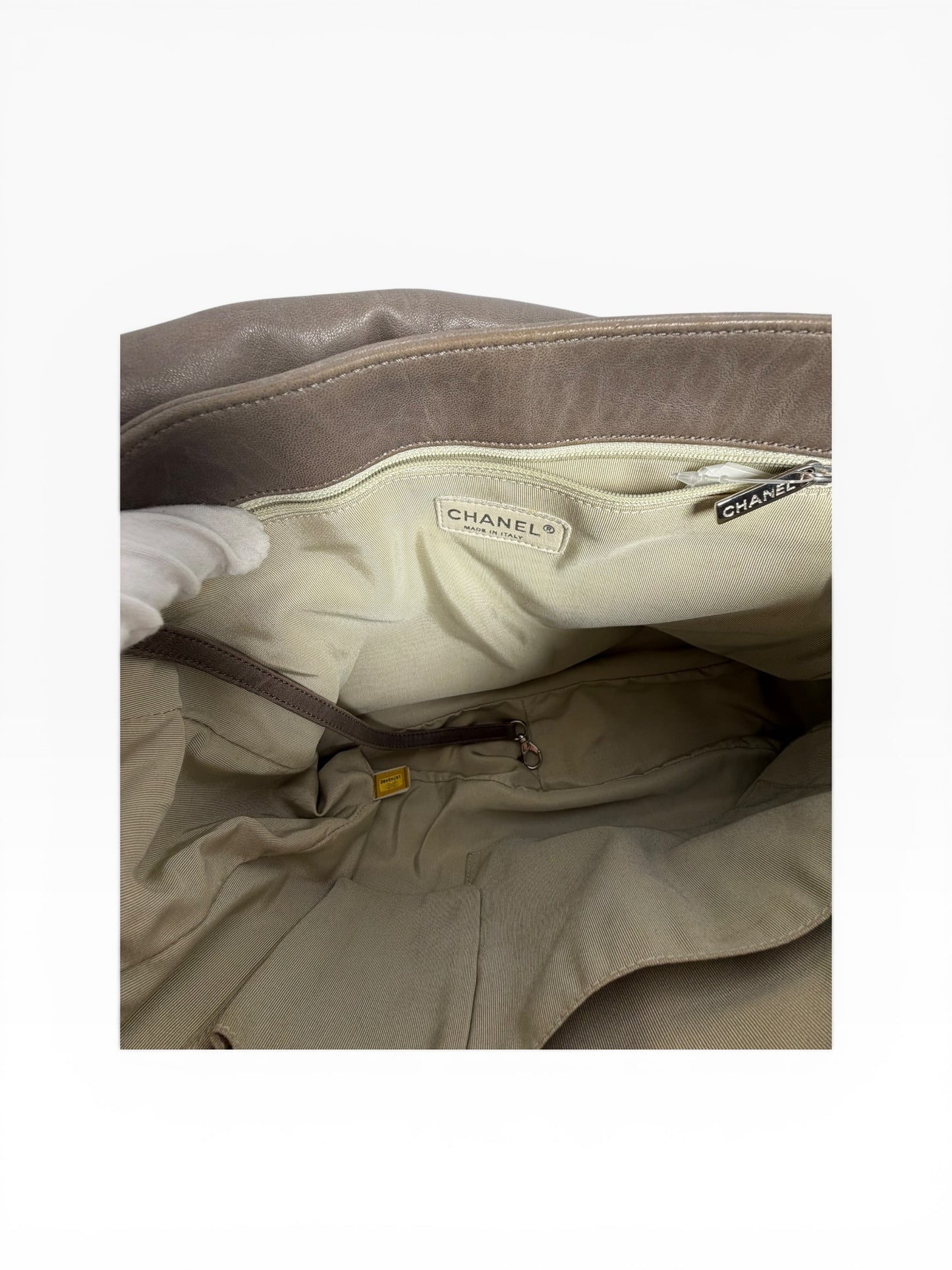 Chanel Beige Maxi Chain Around Flap