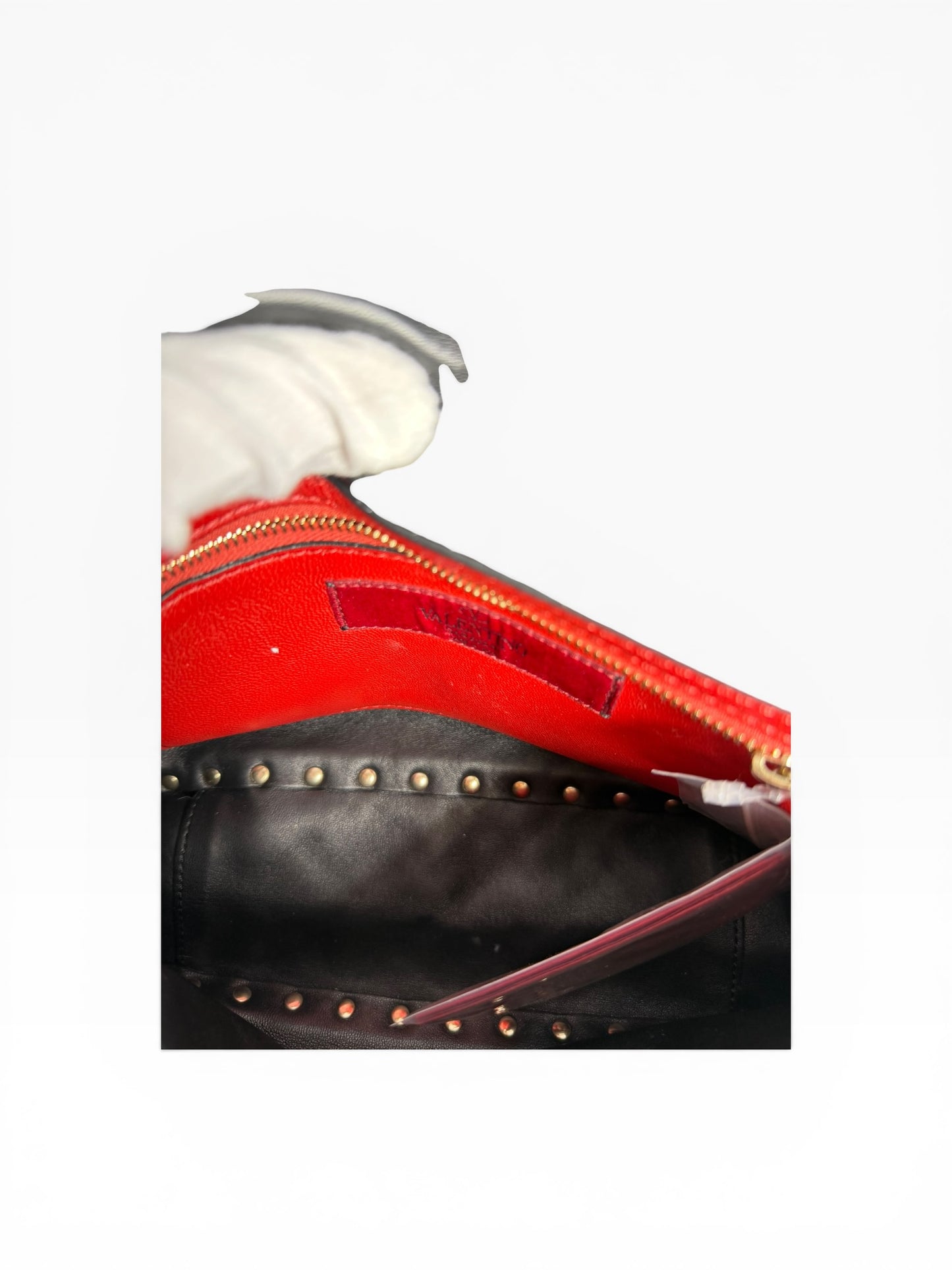 Valentino Studded Top Handle Flap Black