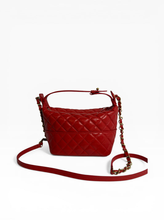 Chanel Red Hobo Crossbody