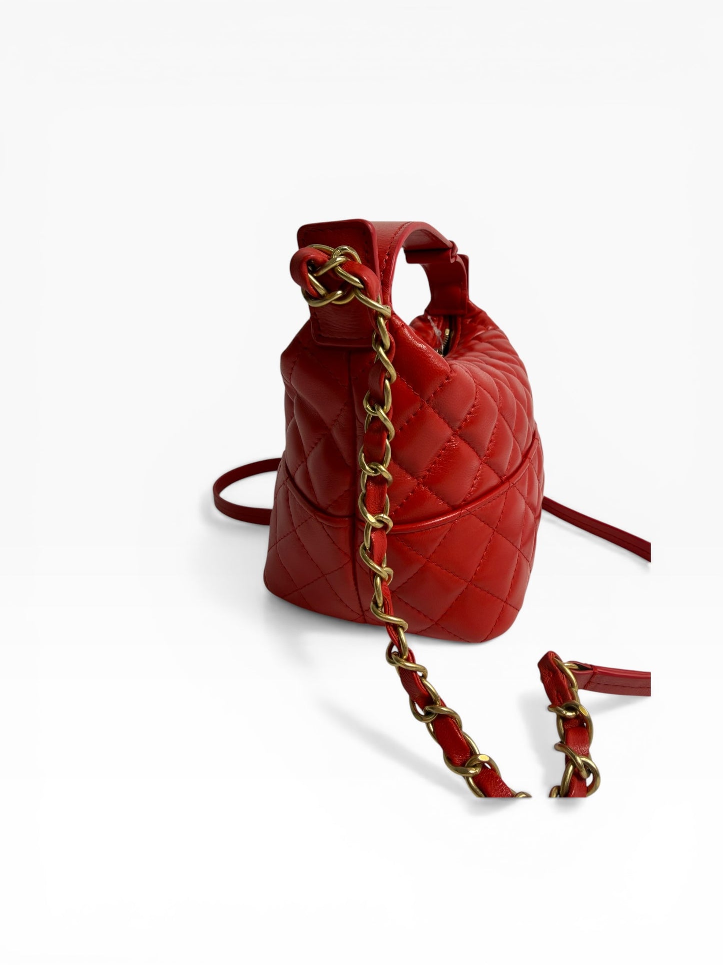 Chanel Red Hobo Crossbody