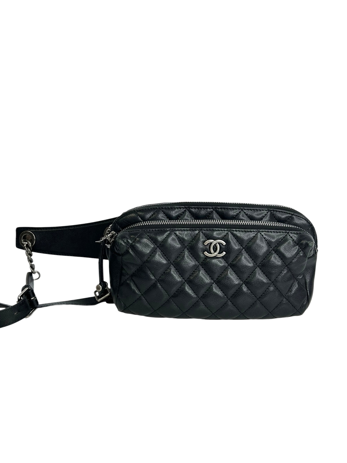Chanel Black Quilted Calfskin Belt Bag T9192
