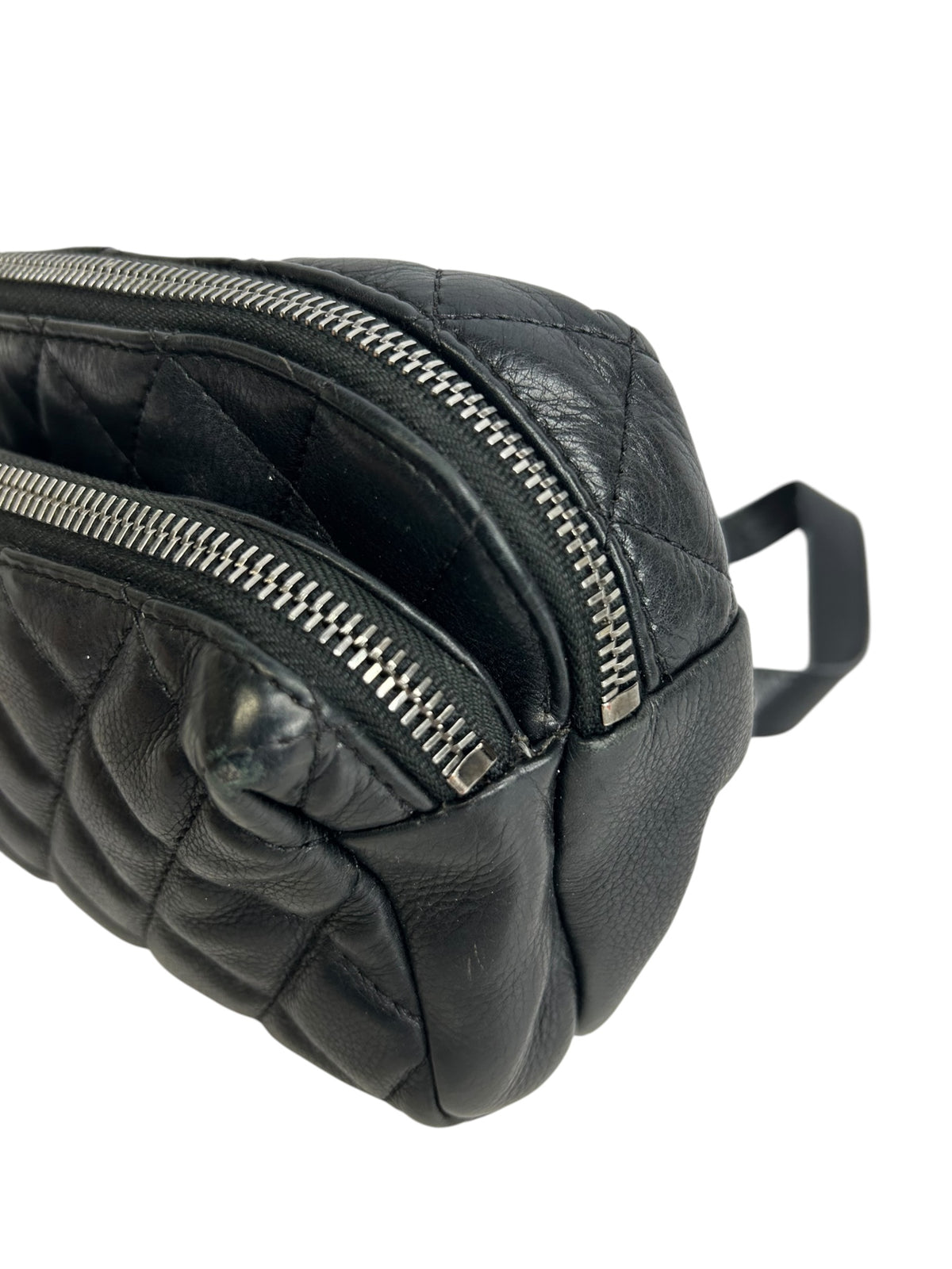 Chanel Black Quilted Calfskin Belt Bag T9192