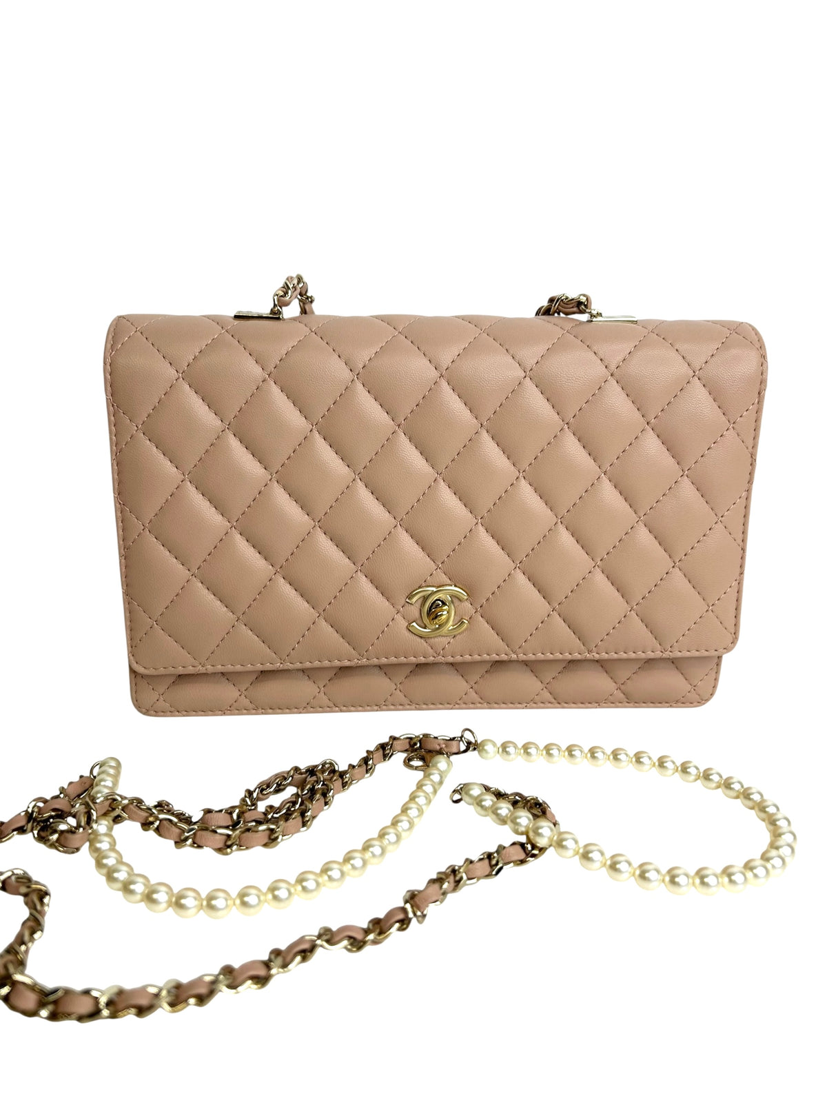 Chanel Fantasy pearl Flap Bag Pink T9999