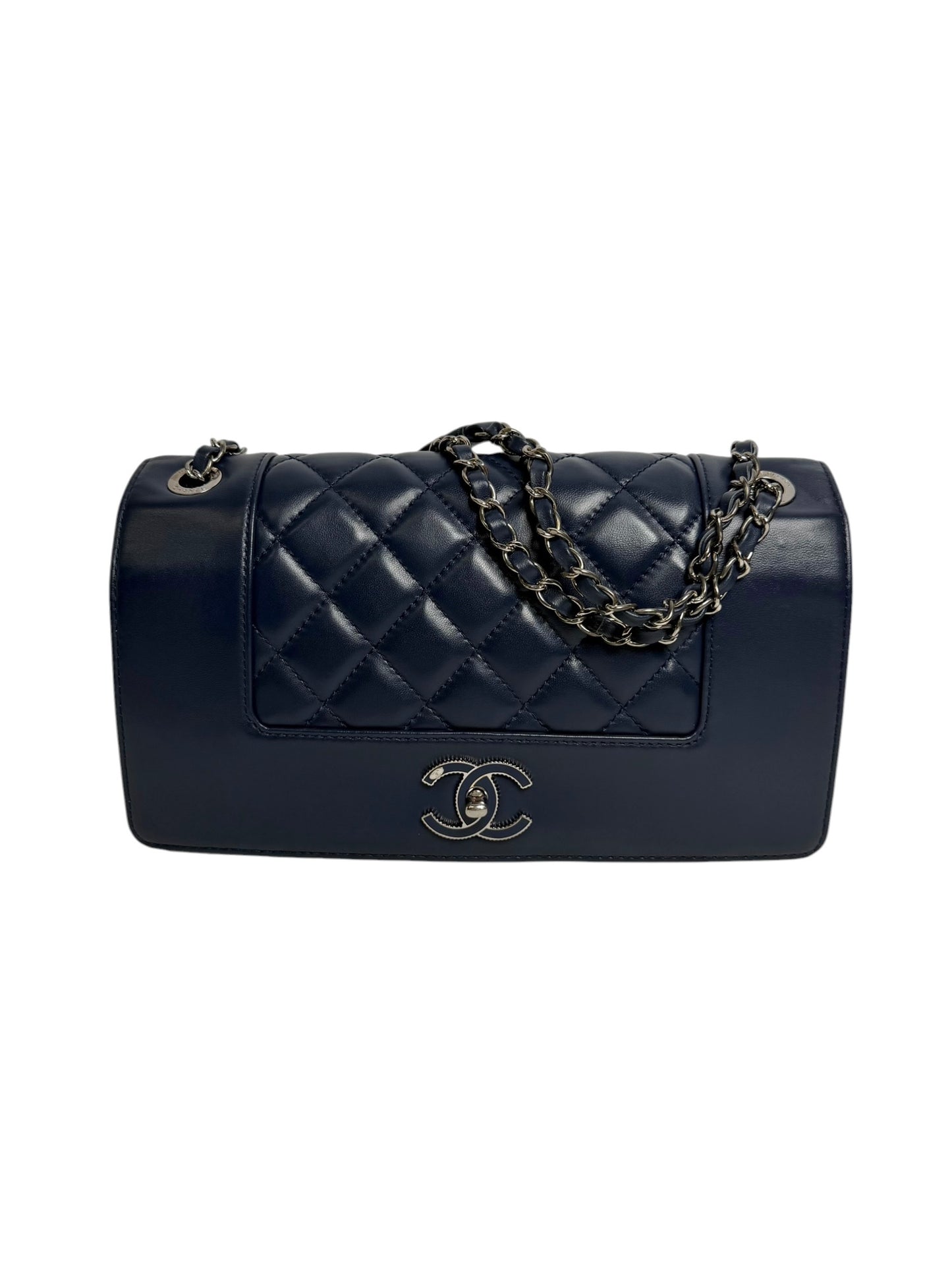 Chanel Quilted Navy Mademoiselle Flap T7976