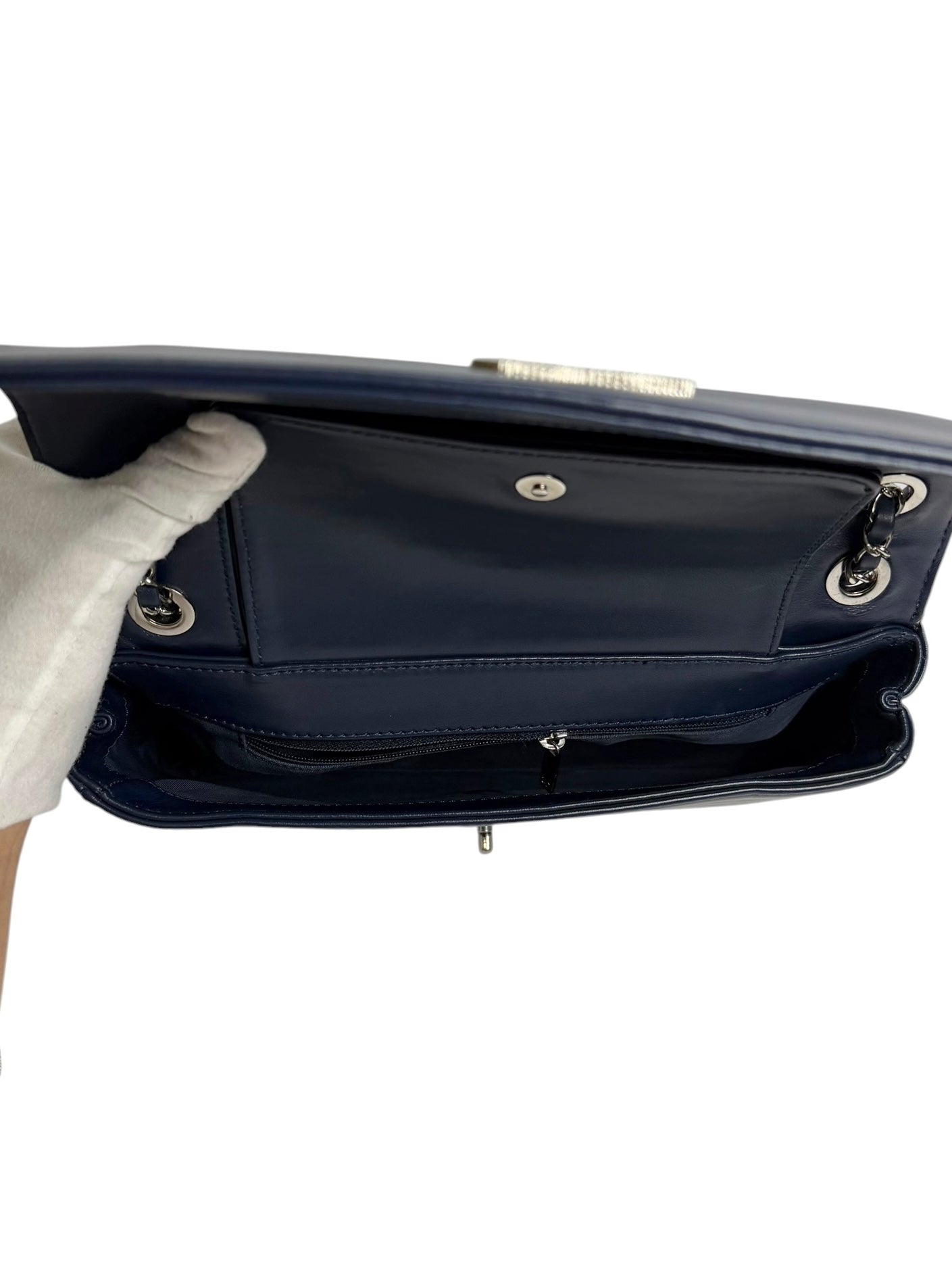 Chanel Quilted Navy Mademoiselle Flap T7976