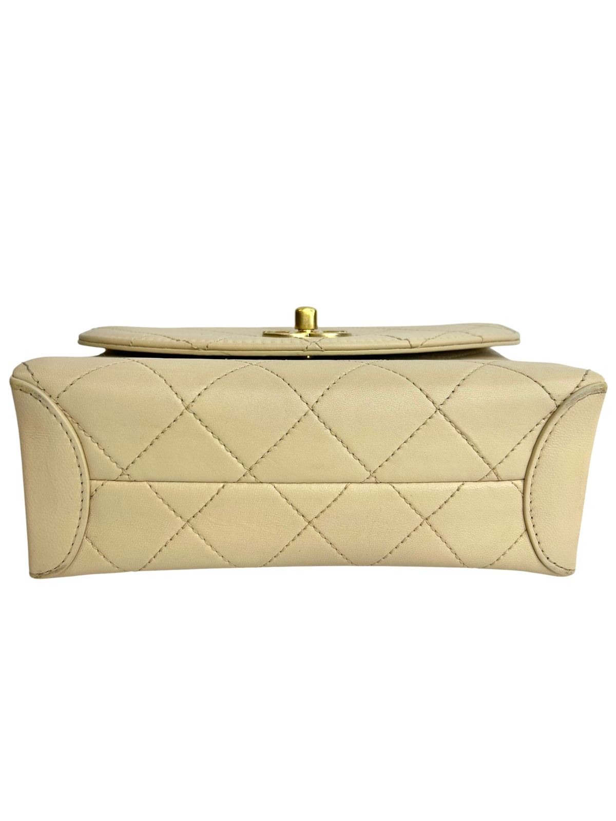 Chanel Beige Mini Top Handle Trendy Spirit Flap T9206