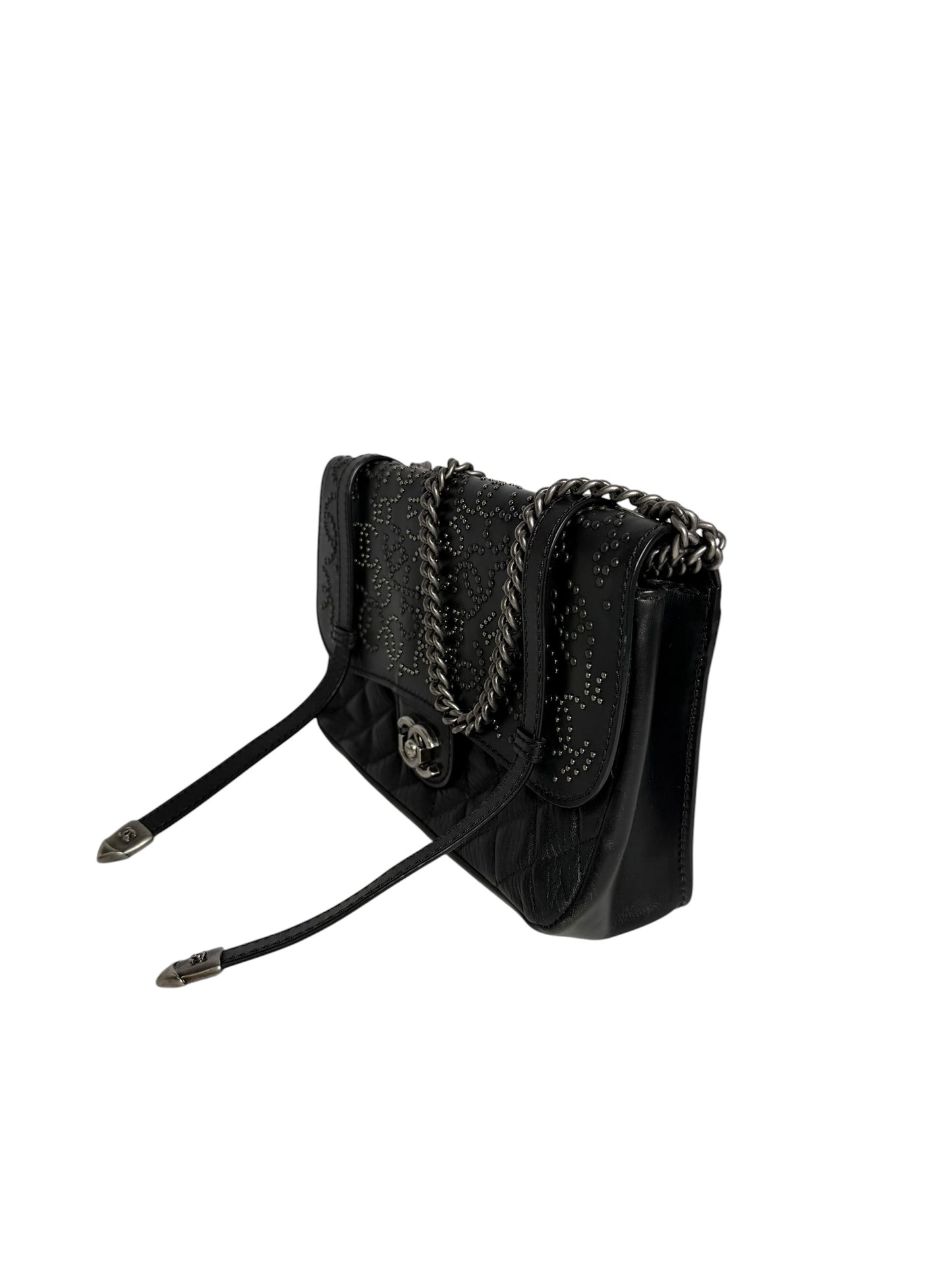 Chanel Paris-Dallas Studded Messenger Shoulder Bag T1029