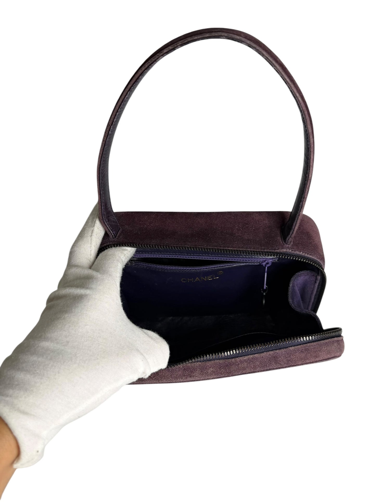 Chanel Purple Suede T1032