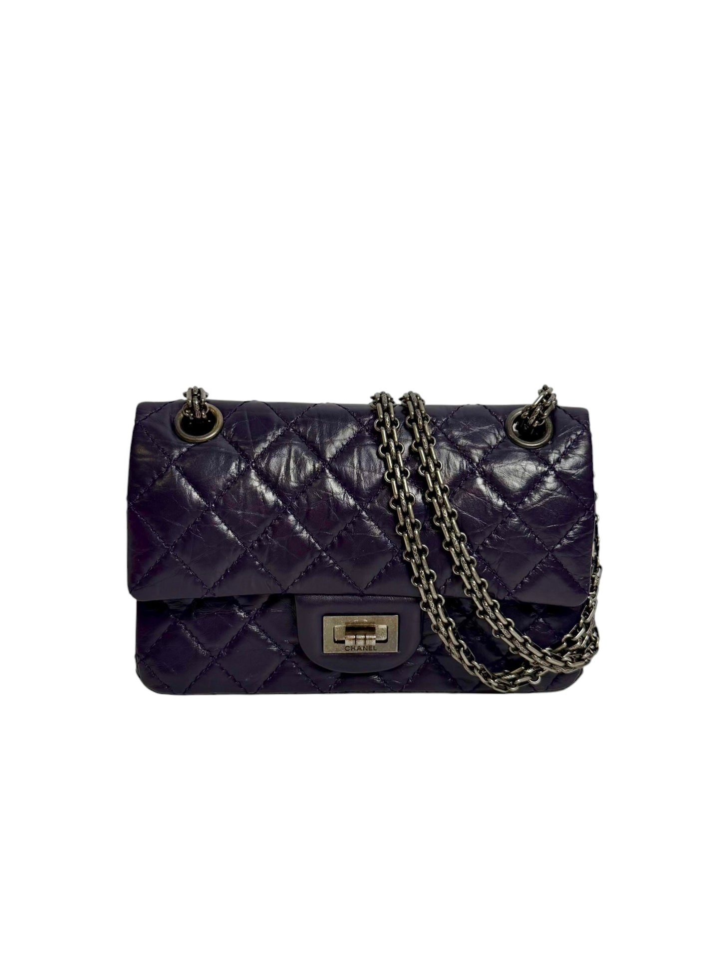 Chanel Mini Purple Reissue Double Flap T7610