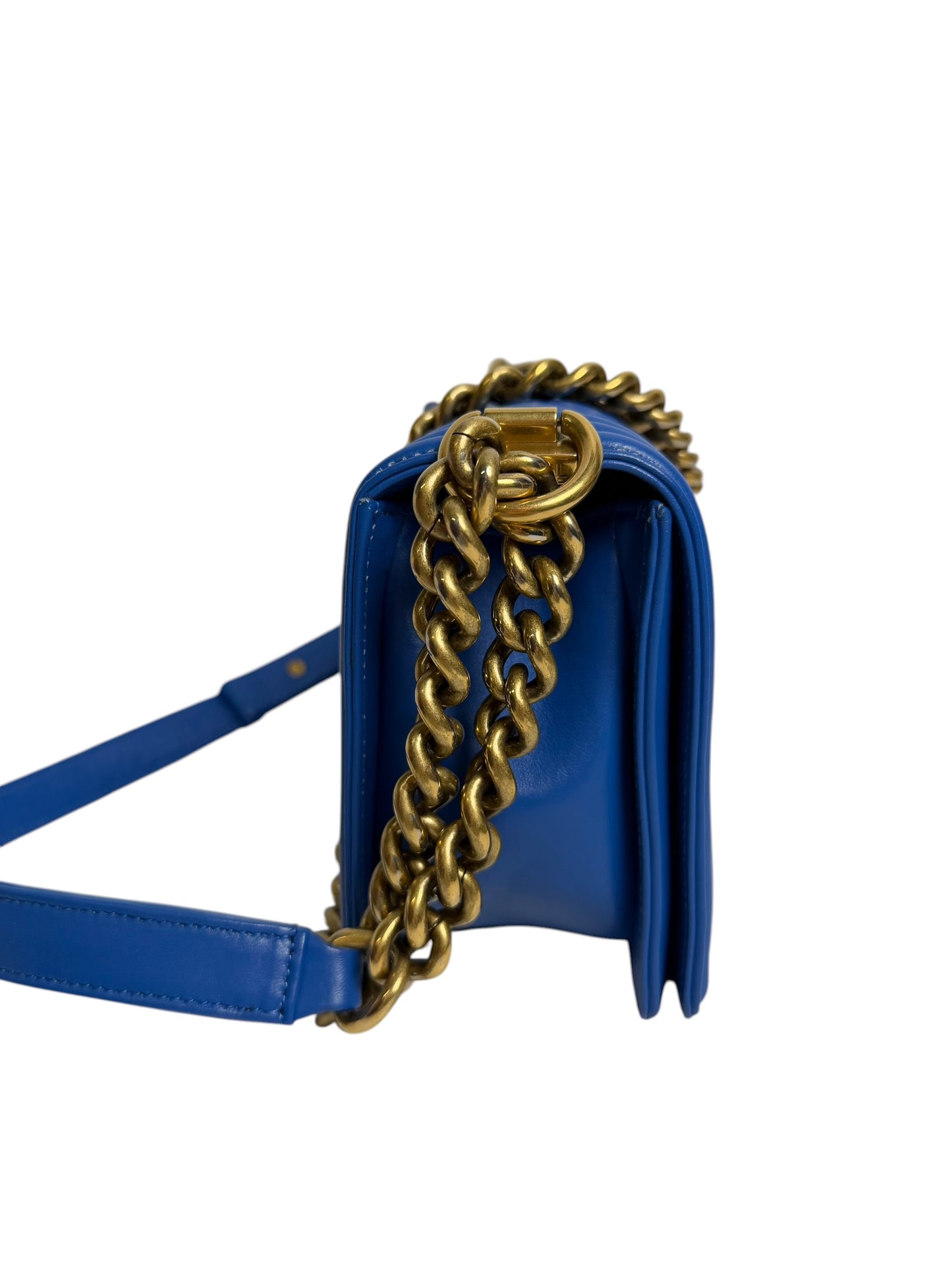 Chanel Blue Boy Medium GHW T8052