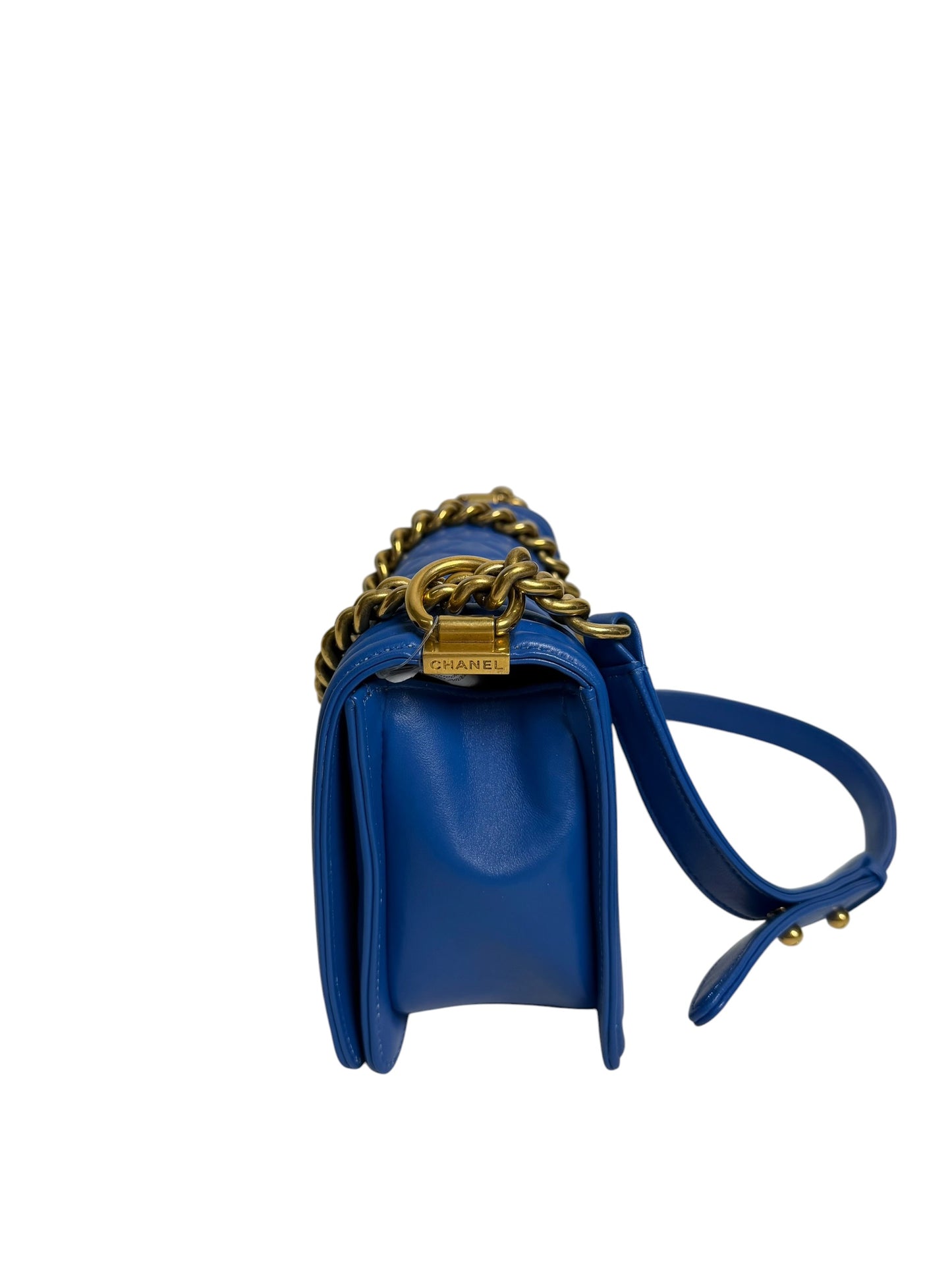 Chanel Blue Boy Medium GHW T8052