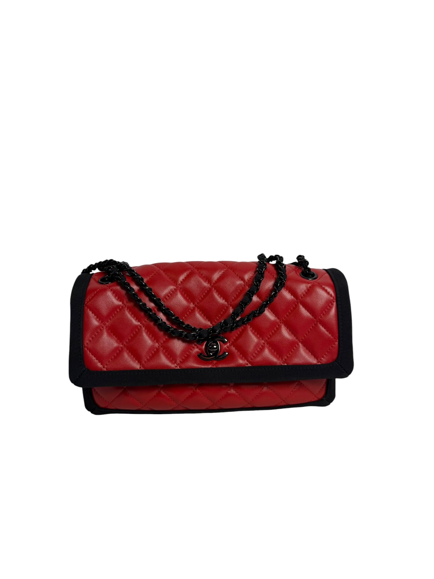 Chanel Red Accordion Flap BHW T8029