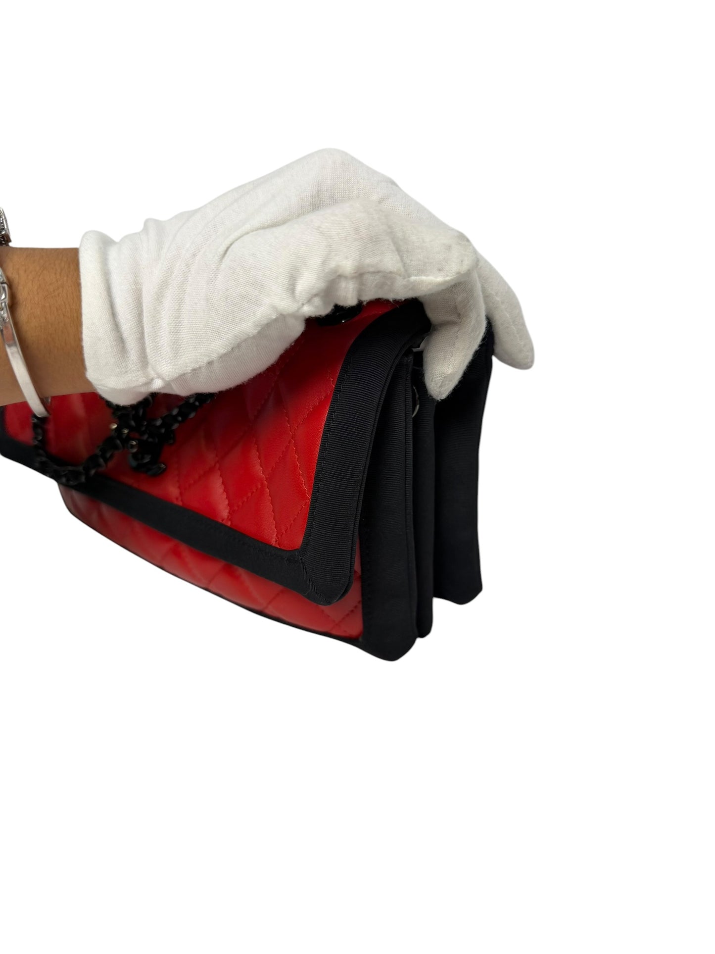 Chanel Red Accordion Flap BHW T8029