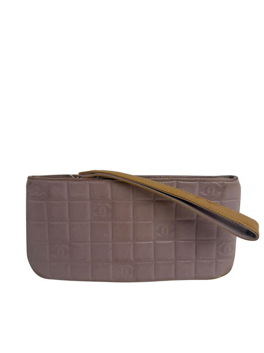 Chanel Pink Lavender Chocolate Bar Wristlet T8268