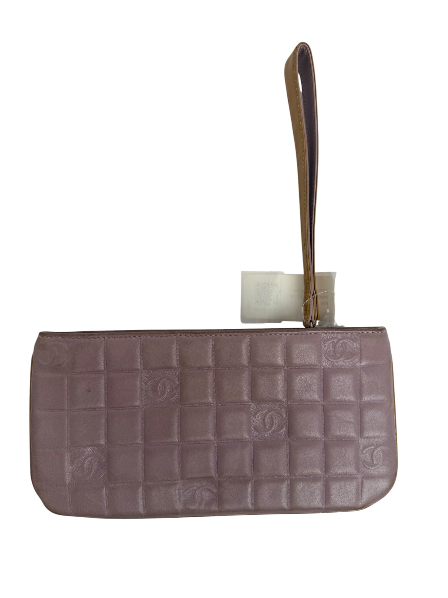 Chanel Pink Lavender Chocolate Bar Wristlet T8268